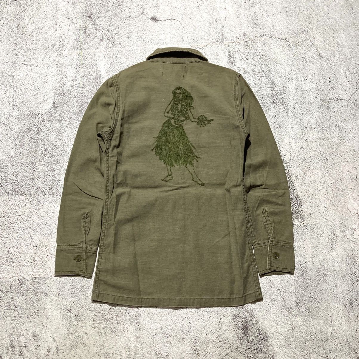 Japanese Brand 🇯🇵 Remi Relief Japan Workshirt Double Pocket Military Green Size US XS / EU 42 / 0 - 13 Thumbnail