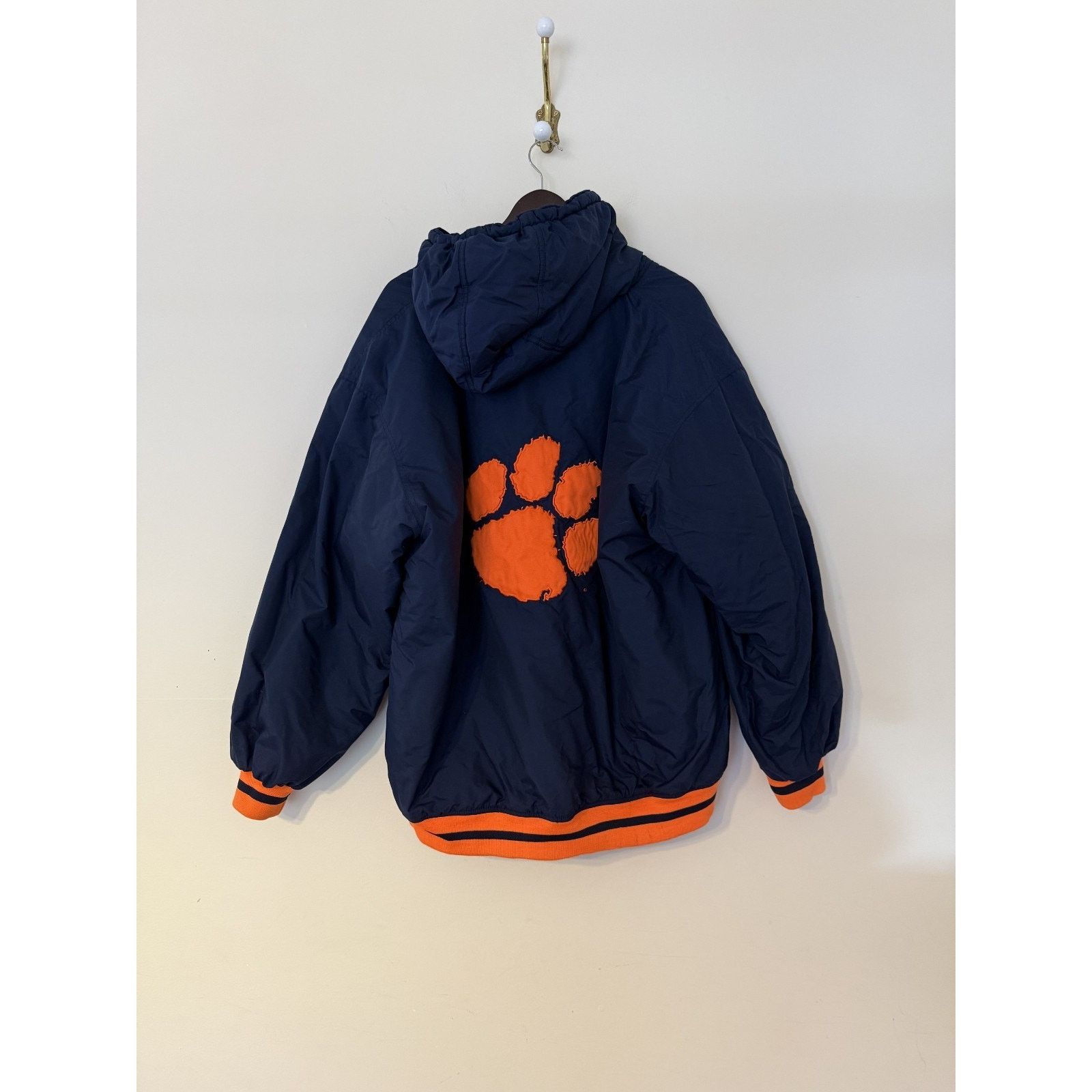 Starter Vintage 90s Clemson Tigers Champs Hooded Windbreaker Size US L / EU 52-54 / 3 - 2 Thumbnail
