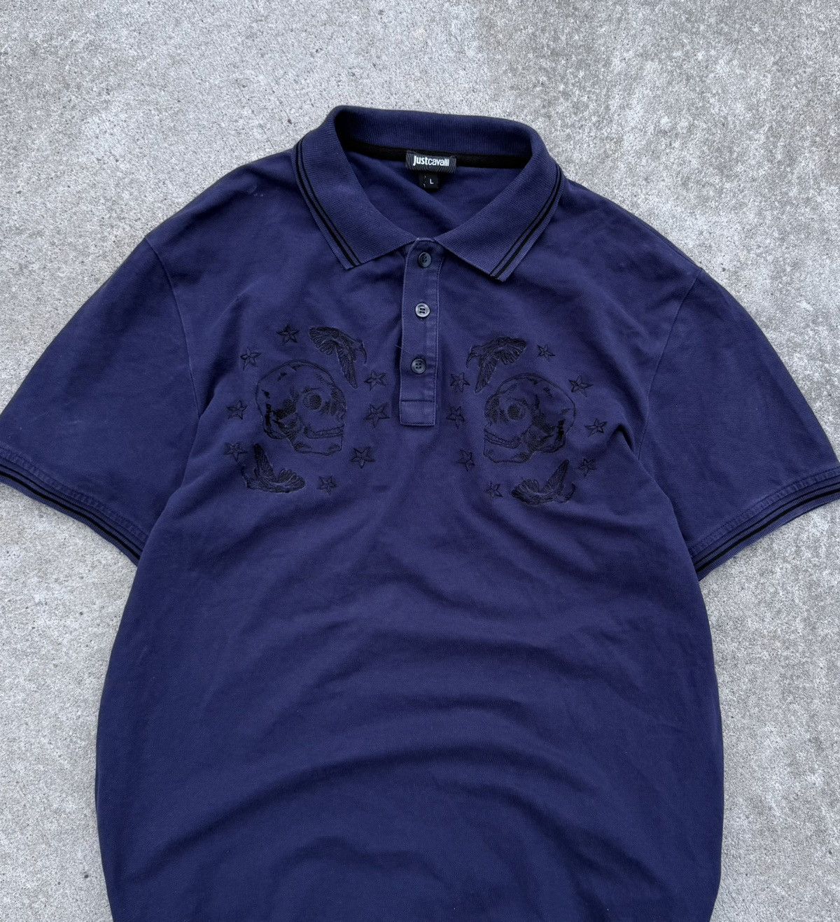 Other Vintage Just Cavalli Y2K streetwear luxury rare polo shirt Size US L / EU 52-54 / 3 - 3 Thumbnail