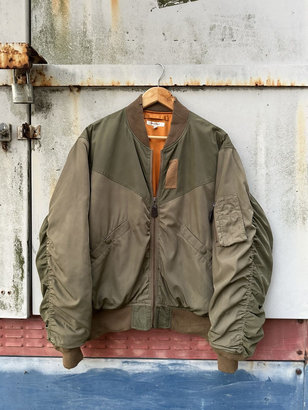 MOUSSY 👹Moussy MA-1 Distressed Green Bomber Jacket Size US M / EU 48-50 / 2 - 3 Thumbnail