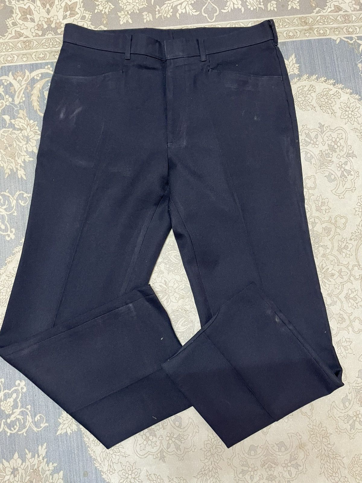 Levi's Vintage Levi’s Action Slack flare STA-PREST Navy Blue Retro Size US 36 / EU 52 - 5 Thumbnail