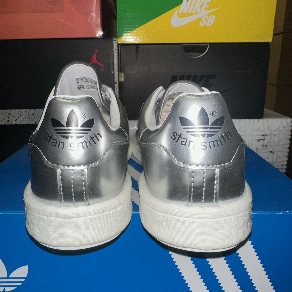 Adidas Size 8W - adidas Stan Smith Boost Metallic Silver - BB0108 Size US 8 / IT 38 - 3 Thumbnail