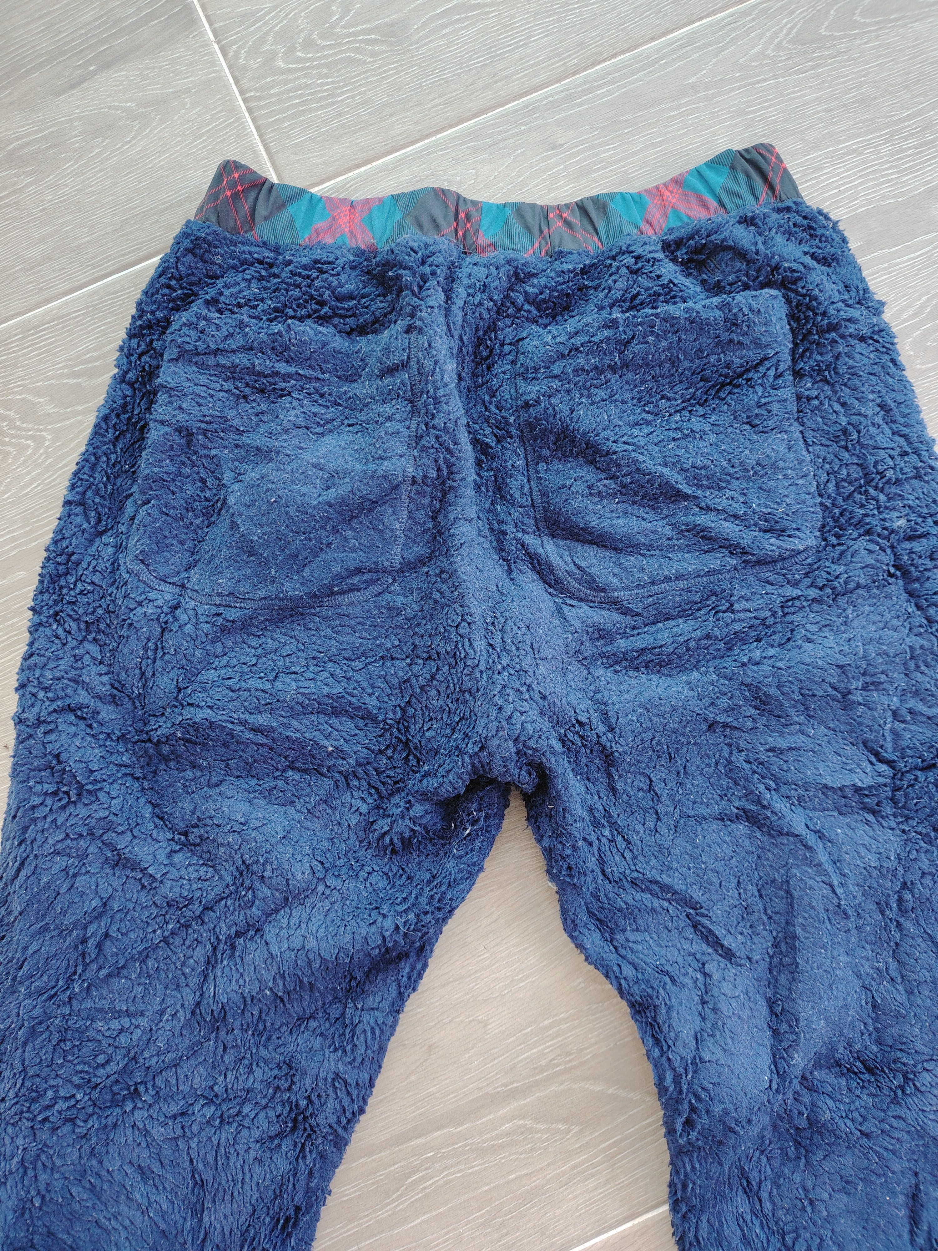 JW Anderson × Uniqlo Medium Navy Blue Fleece Pants Pile-Lined Sherpa Joggers Size US 31 - 4 Thumbnail