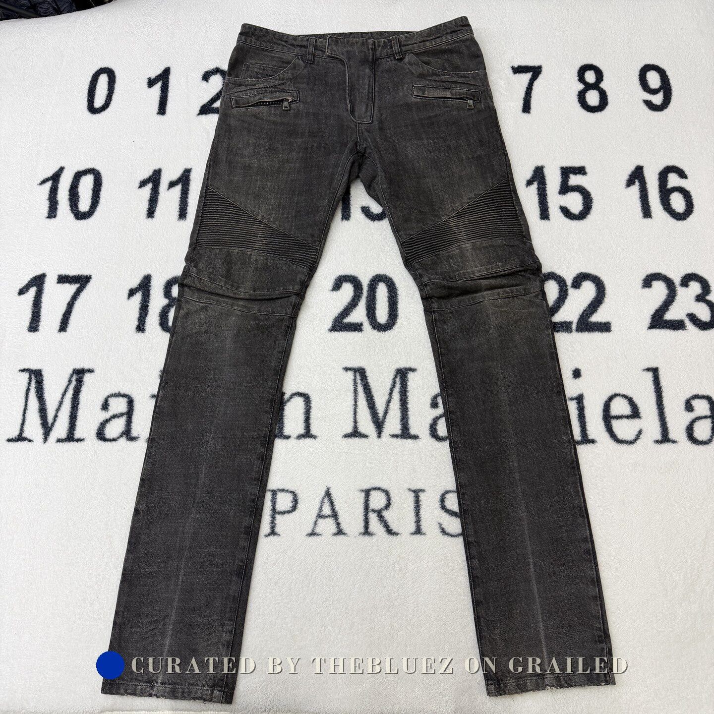 Balmain Balmain Ribbed Biker Black Jeans Size US 32 / EU 48 - 1 Thumbnail