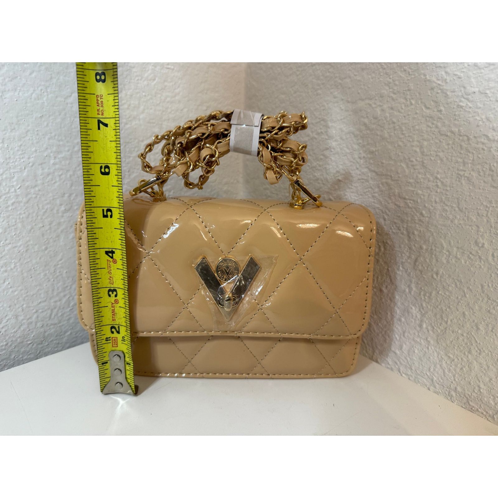 Valentino Valentino Orlandi Italy NWT Taupe Handbag Crossbody Vegan Size ONE SIZE - 8 Thumbnail