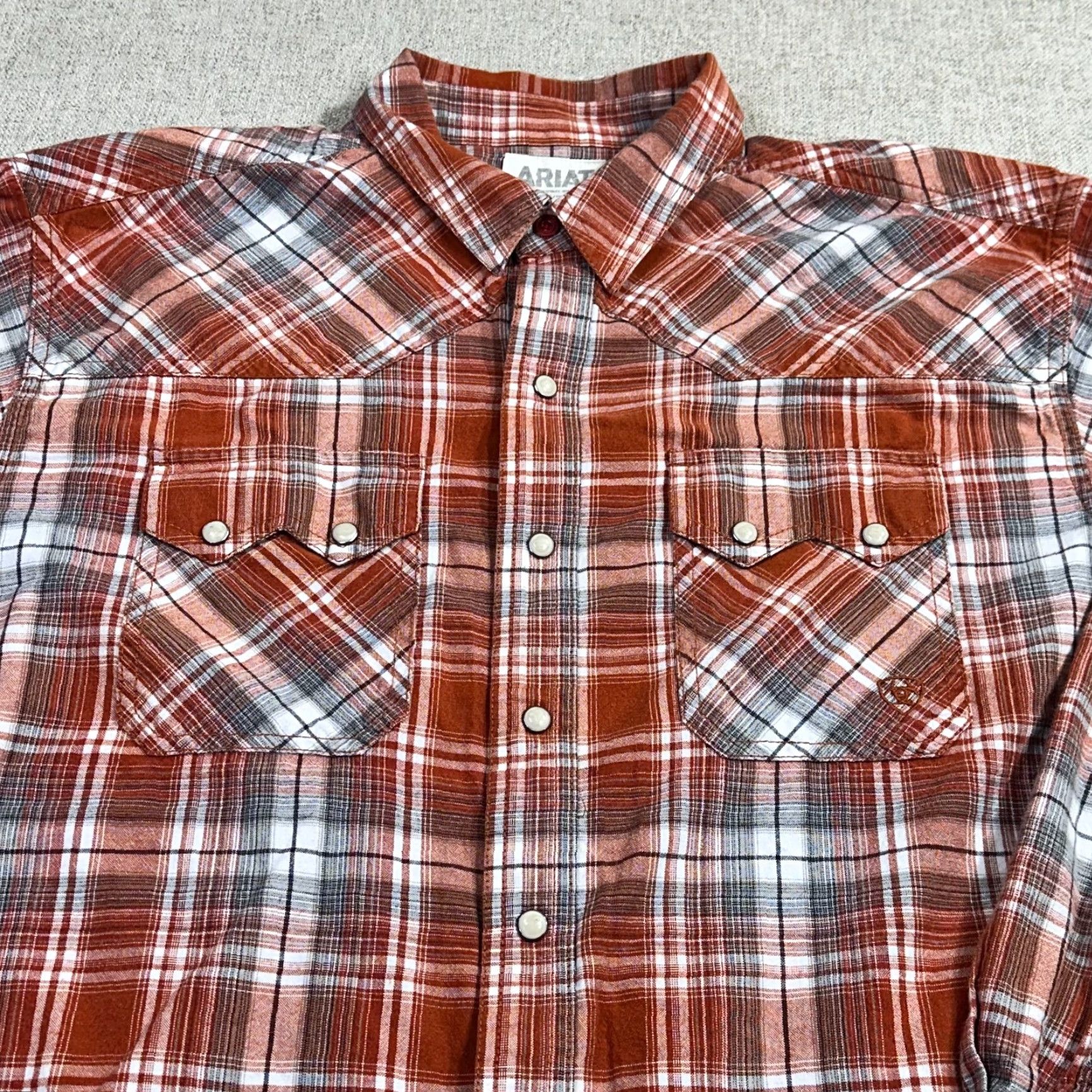 Ariat Ariat Mens XL Western Plaid Button Up Cowboy Rodeo Long Sleeve Pearl Snap Ranch Rodeo Size US XL / EU 56 / 4 - 3 Thumbnail