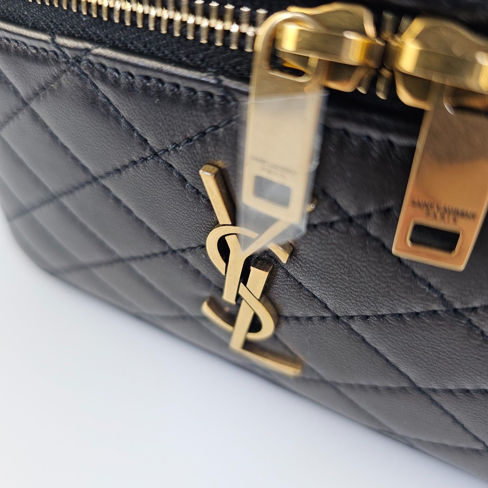 Saint Laurent Paris Saint Laurent Gaby Black Leather Vanity Bag New And Authenti Size ONE SIZE - 5 Thumbnail
