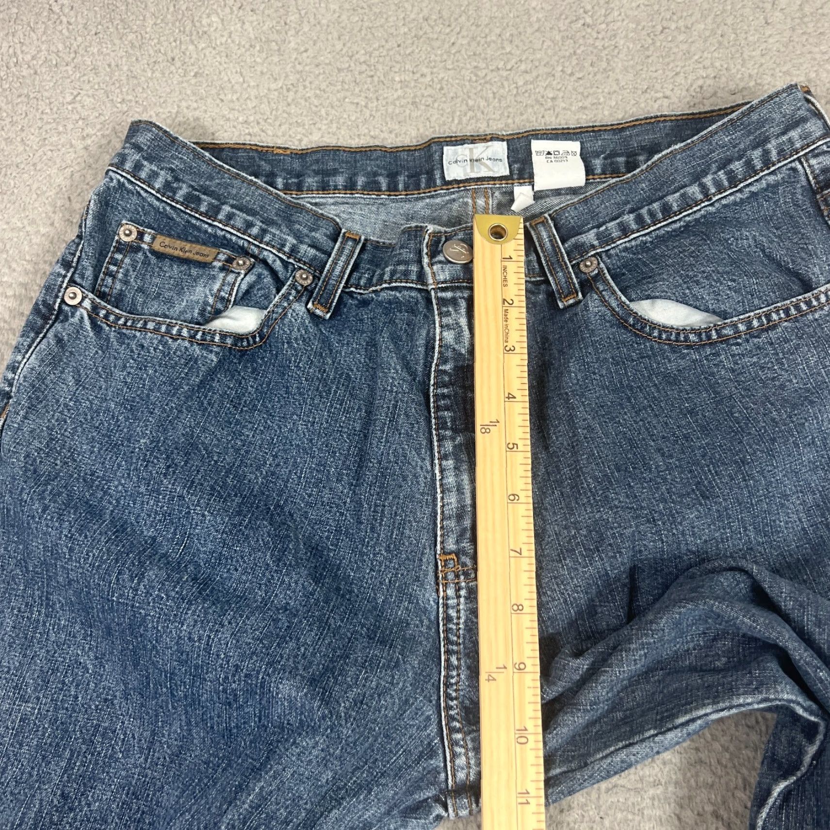 Calvin Klein Calvin Klein Womens Bootcut High Rise Jeans Size 12 Medium Blue Wash Size 34" / US 12 / IT 48 - 4 Thumbnail