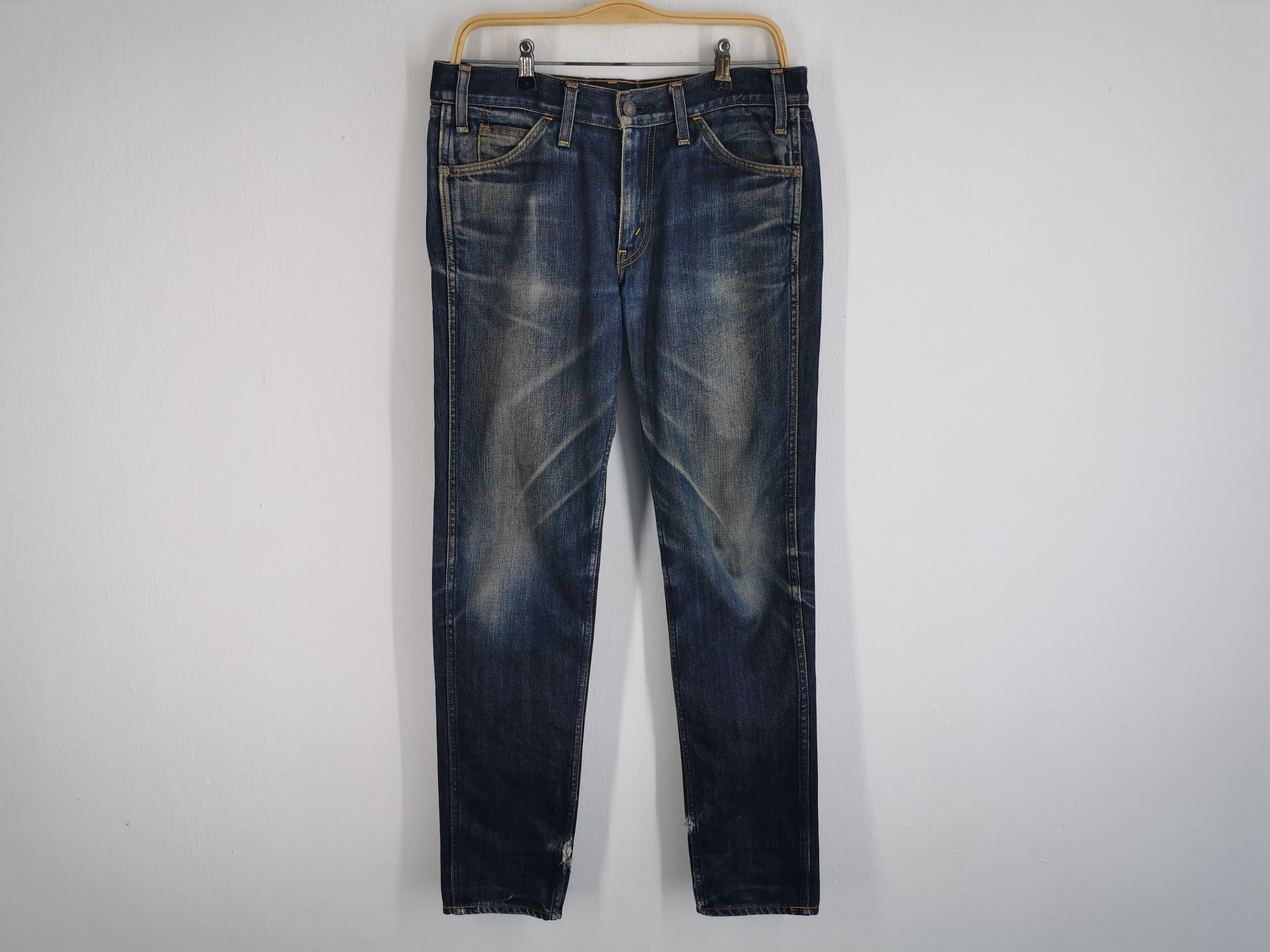 Levi's Distressed VTG 90s Levis 606 Big E Orange Tab Made In Japan Size US 30 / EU 46 - 2 Thumbnail