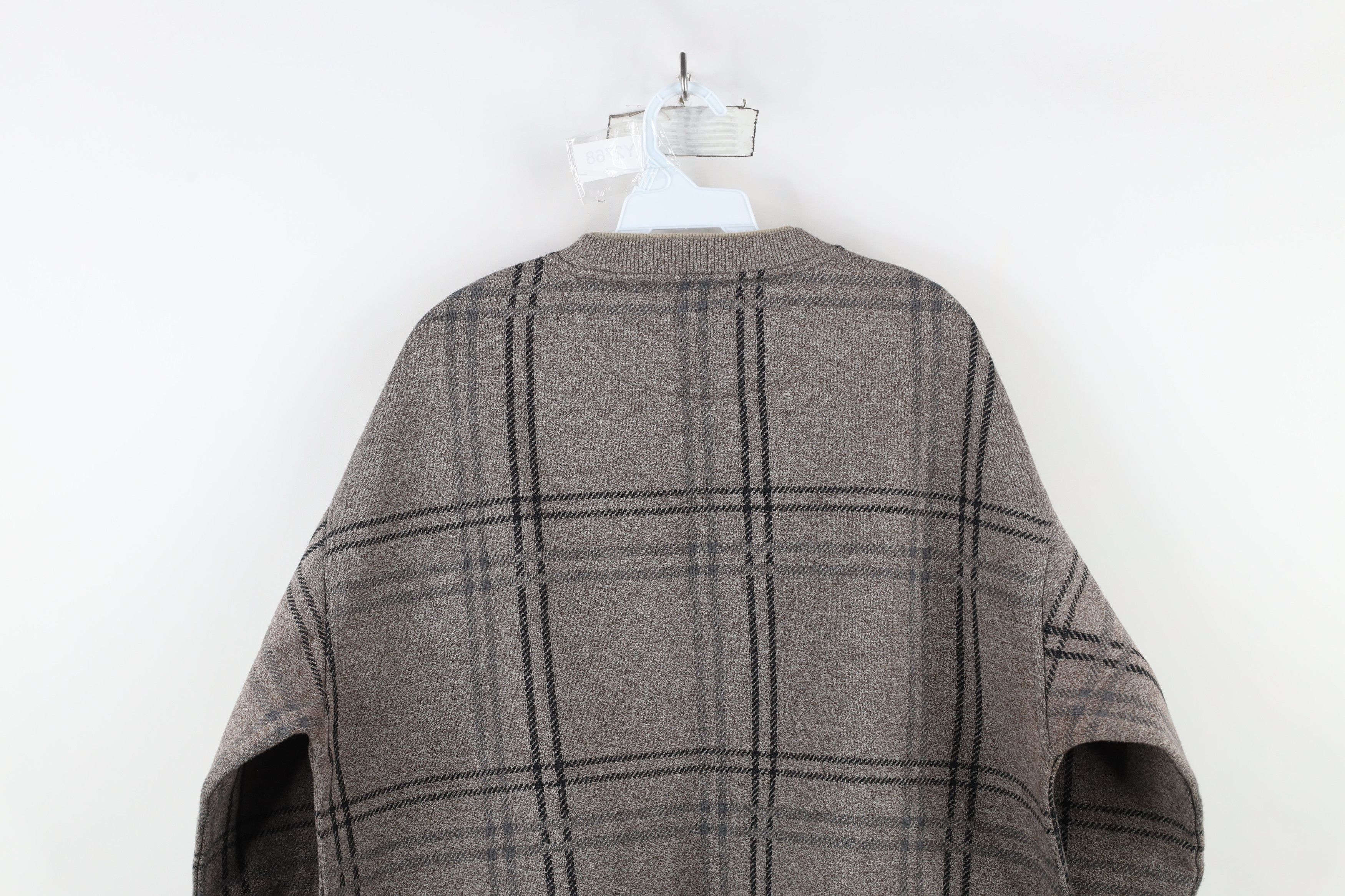 Vintage Vintage 90s Streetwear Faded Checkered Crewneck Sweatshirt Size US XL / EU 56 / 4 - 9 Thumbnail