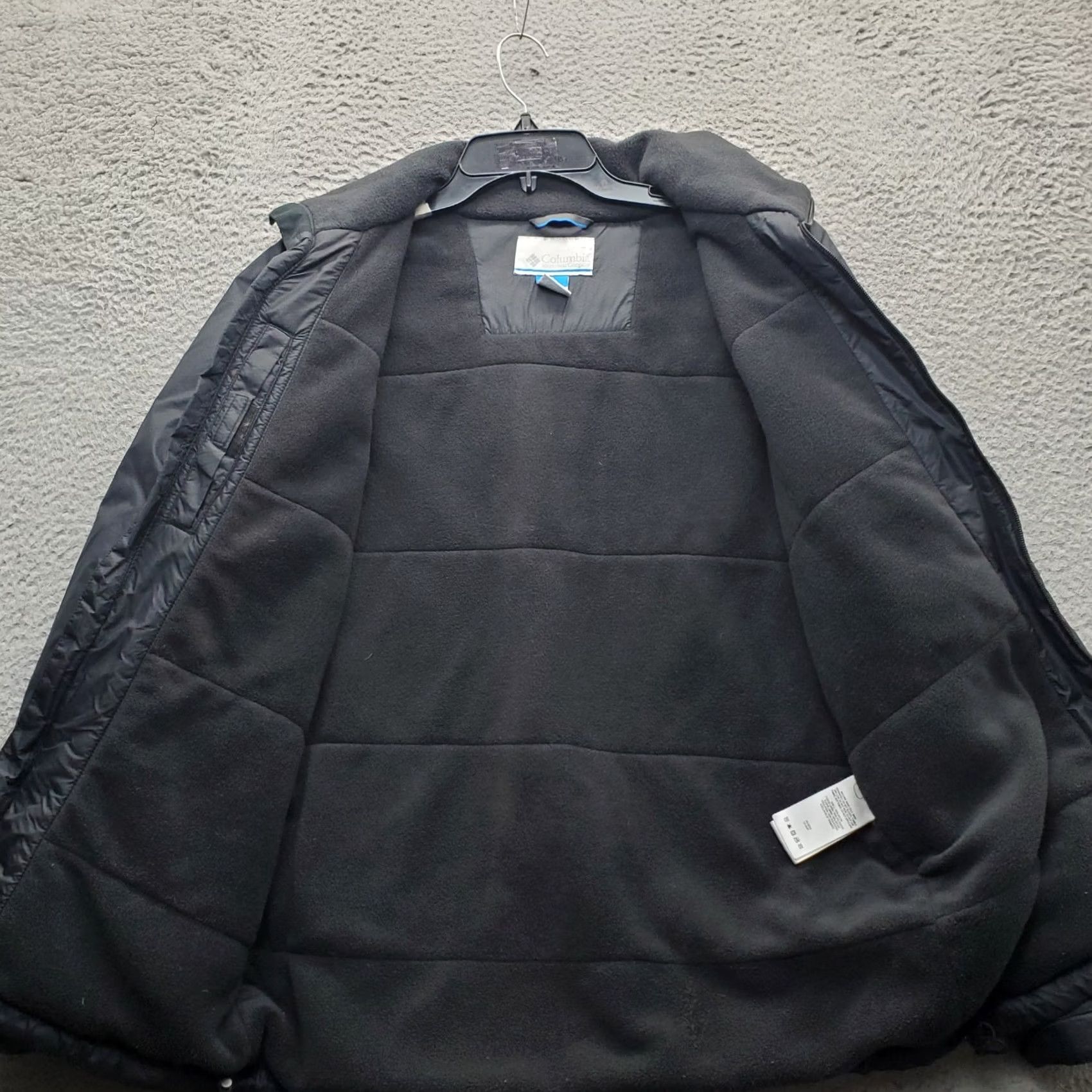 Vintage Columbia Windbreaker Jacket Mens Small Black Fleece Lined Adjustable Drawcord Hem Zip Pocket Size US S / EU 44-46 / 1 - 7 Thumbnail