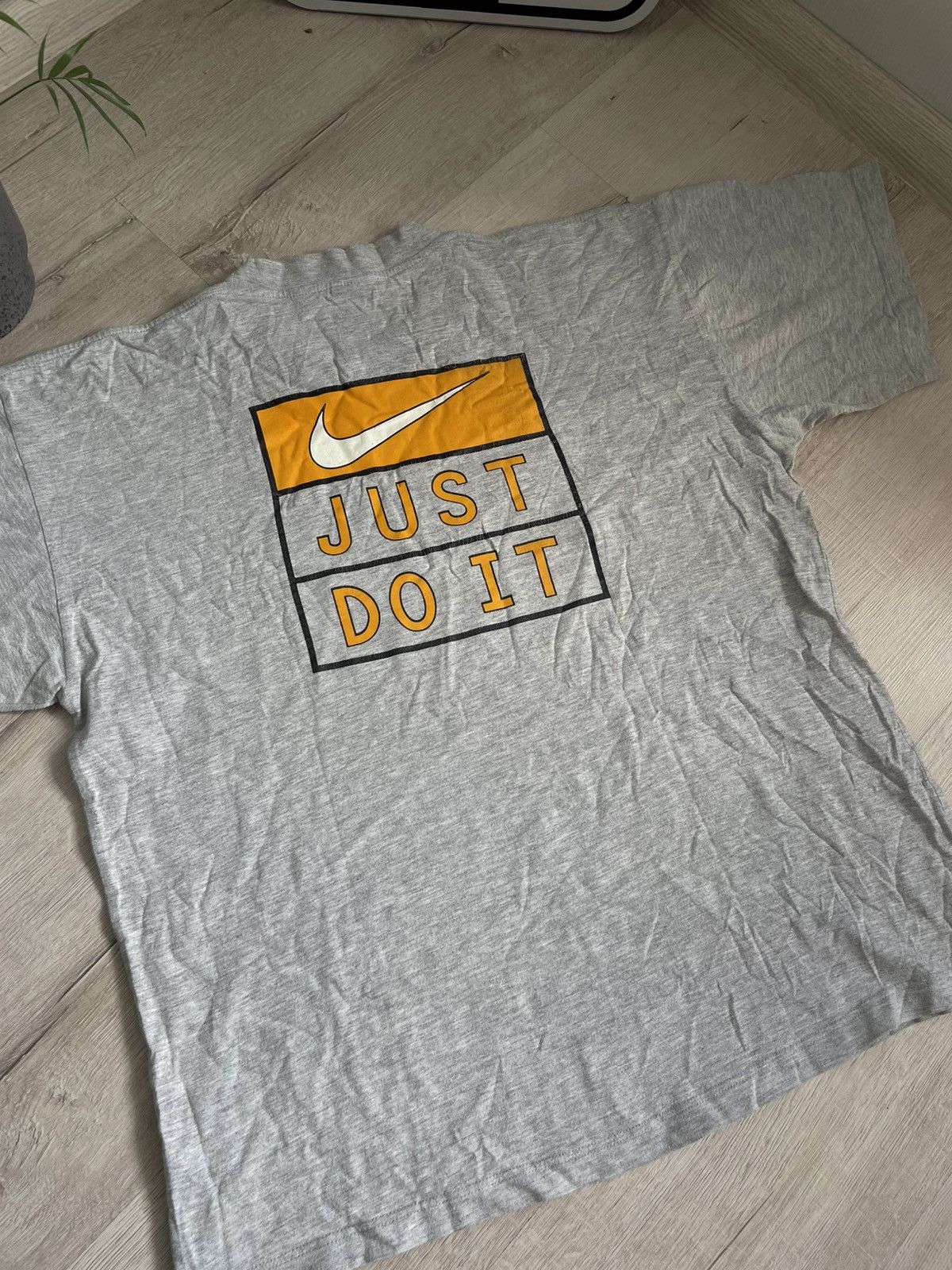 Nike × Vintage Vintage 90s Nike Just Do It Big Logo Swoosh Yellow Y2k Size US L / EU 52-54 / 3 - 9 Thumbnail