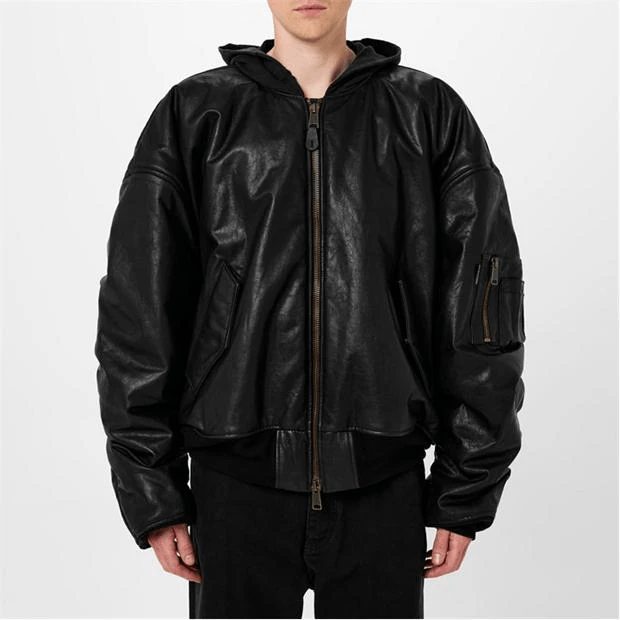 Balenciaga Diy Metal Outline Hooded Bomber Size US L / EU 52-54 / 3 - 5 Thumbnail