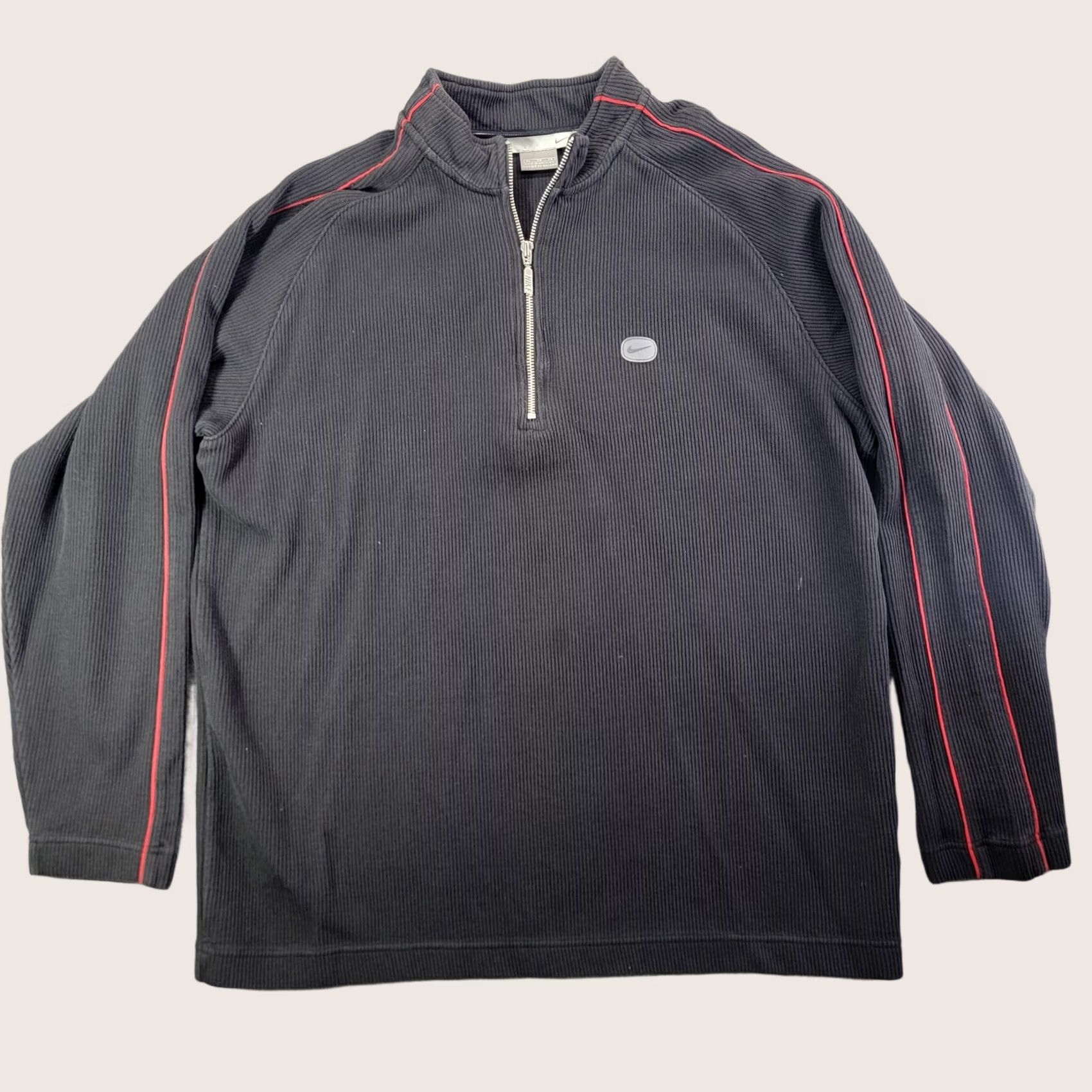 Nike Nike Sweater Mens XL Gray Mock Neck Waffle Knit 1/4 Zip Pullover Size US XL / EU 56 / 4 - 1 Thumbnail