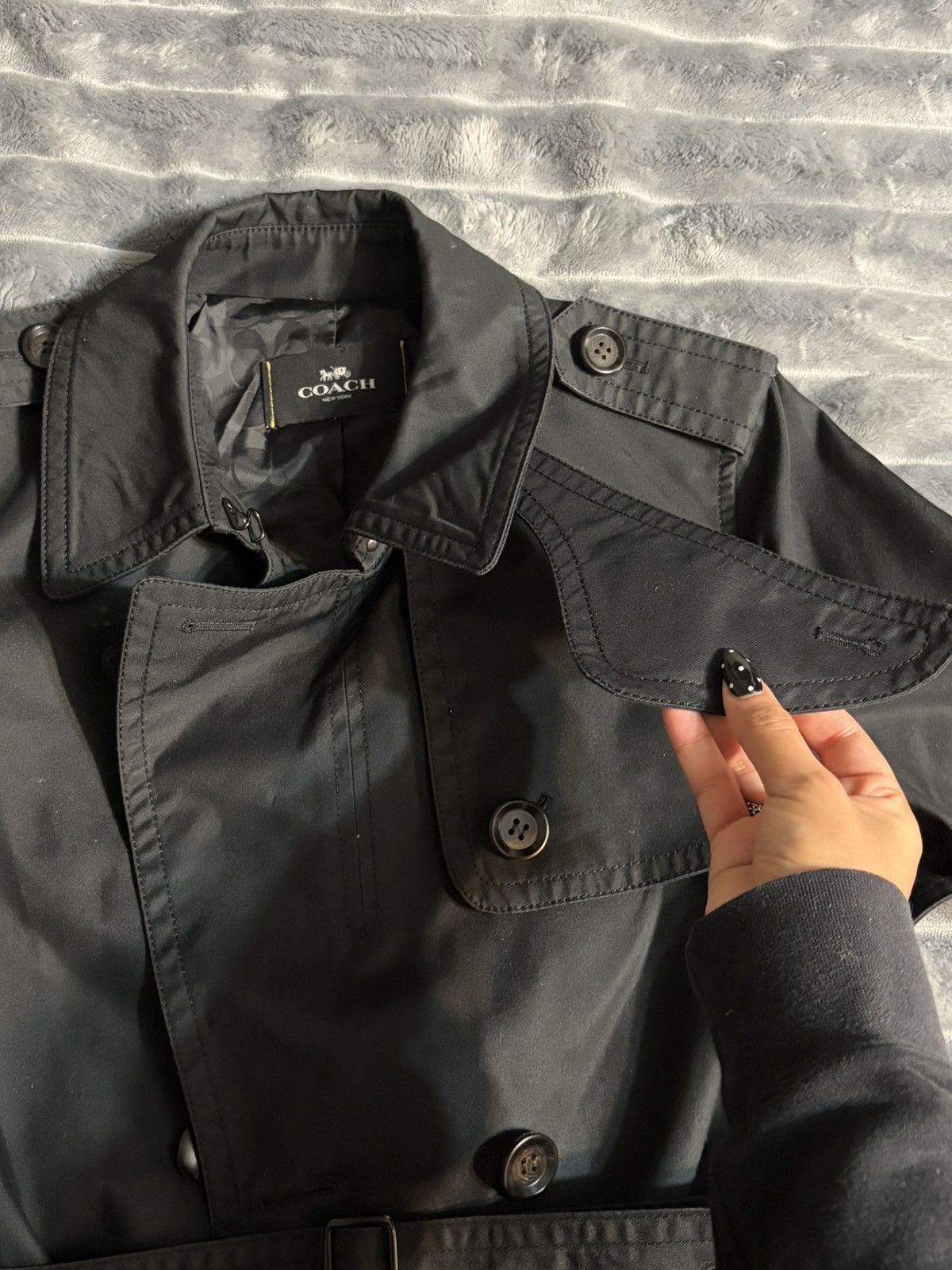 Coach Coach Black Belted Trench Coat Size M / US 6-8 / IT 42-44 - 4 Thumbnail