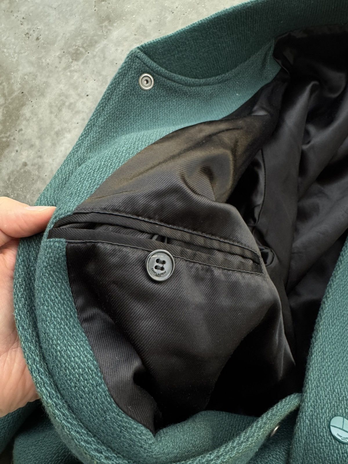 Hedi Slimane Ultra Rare Dark green hedi slimane teddy bomber jacket Size US L / EU 52-54 / 3 - 8 Thumbnail