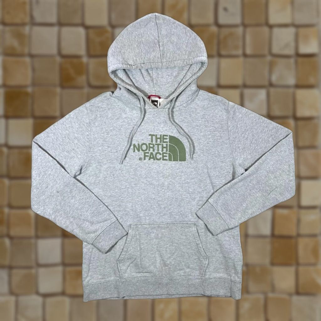 The North Face THE NORTH FACE Grey Hoodie Embroidered Big Logo Spellout Pullover Womens XL Size XL / US 12-14 / IT 48-50 - 1 Thumbnail
