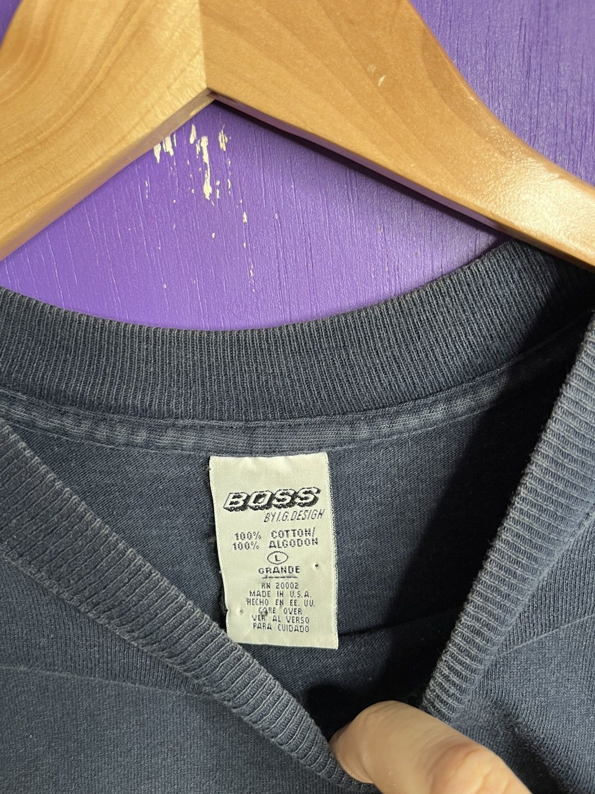 Vintage Vintage 90s Boss BMX biking faded t-shirt Size US XL / EU 56 / 4 - 4 Thumbnail