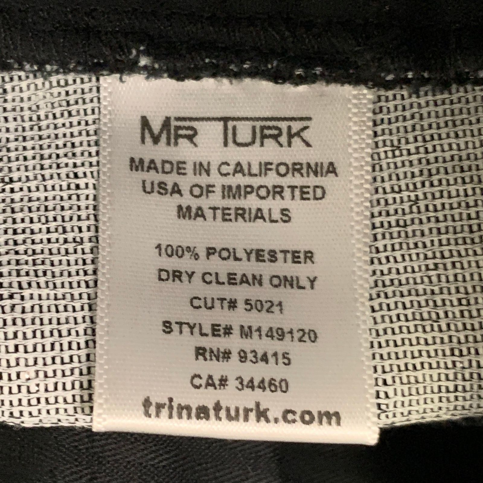 Mr Turk MR TURK Regular Black White Perforated Notch Lapel Suit Size 36R - 13 Thumbnail