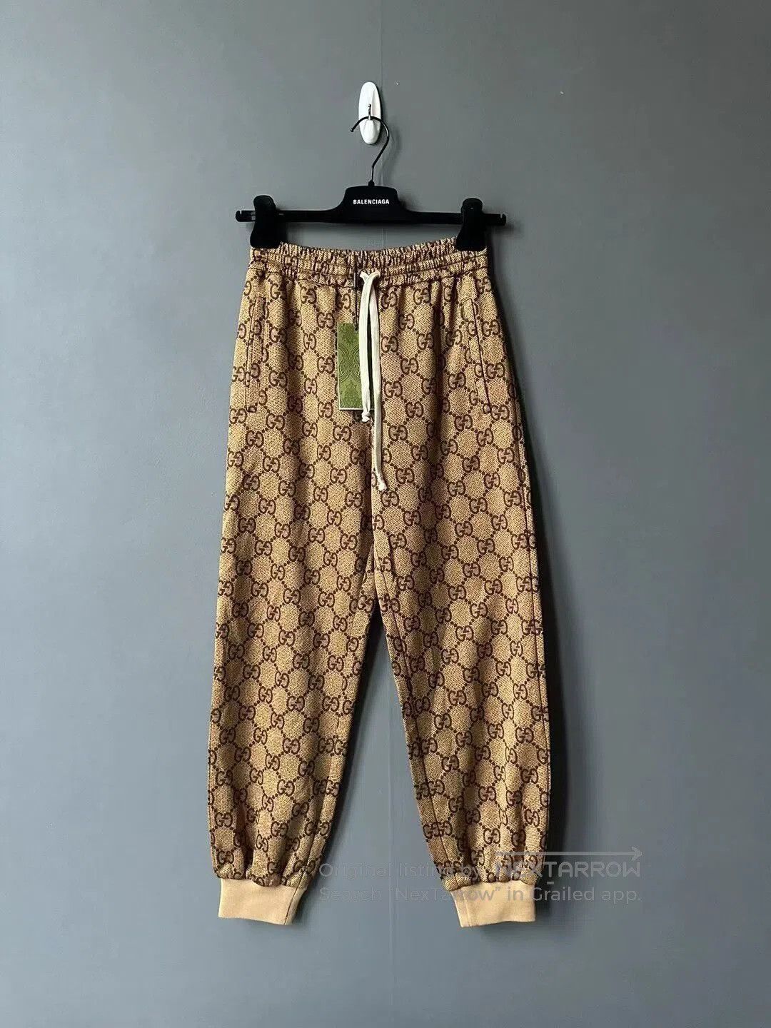 Gucci Guicci Brown All-Over Print Sweatpants| Size 22" - 1 Thumbnail