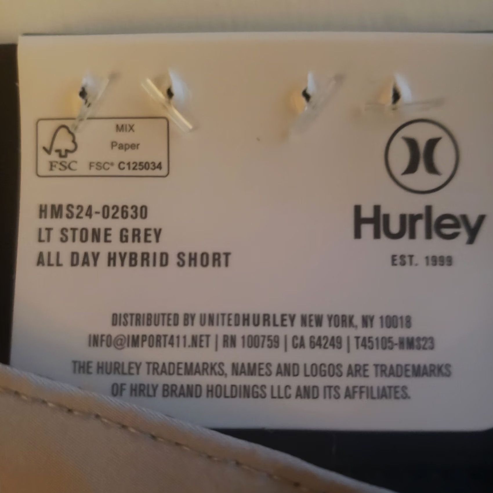 Hurley Hurley All Day Hybrid Quick Dry 4-Way Stretch Reflective Short Men 34 Gray Ion Grey Modern Outdoor Beach Sports 90s? Size US 34 / EU 50 - 8 Thumbnail