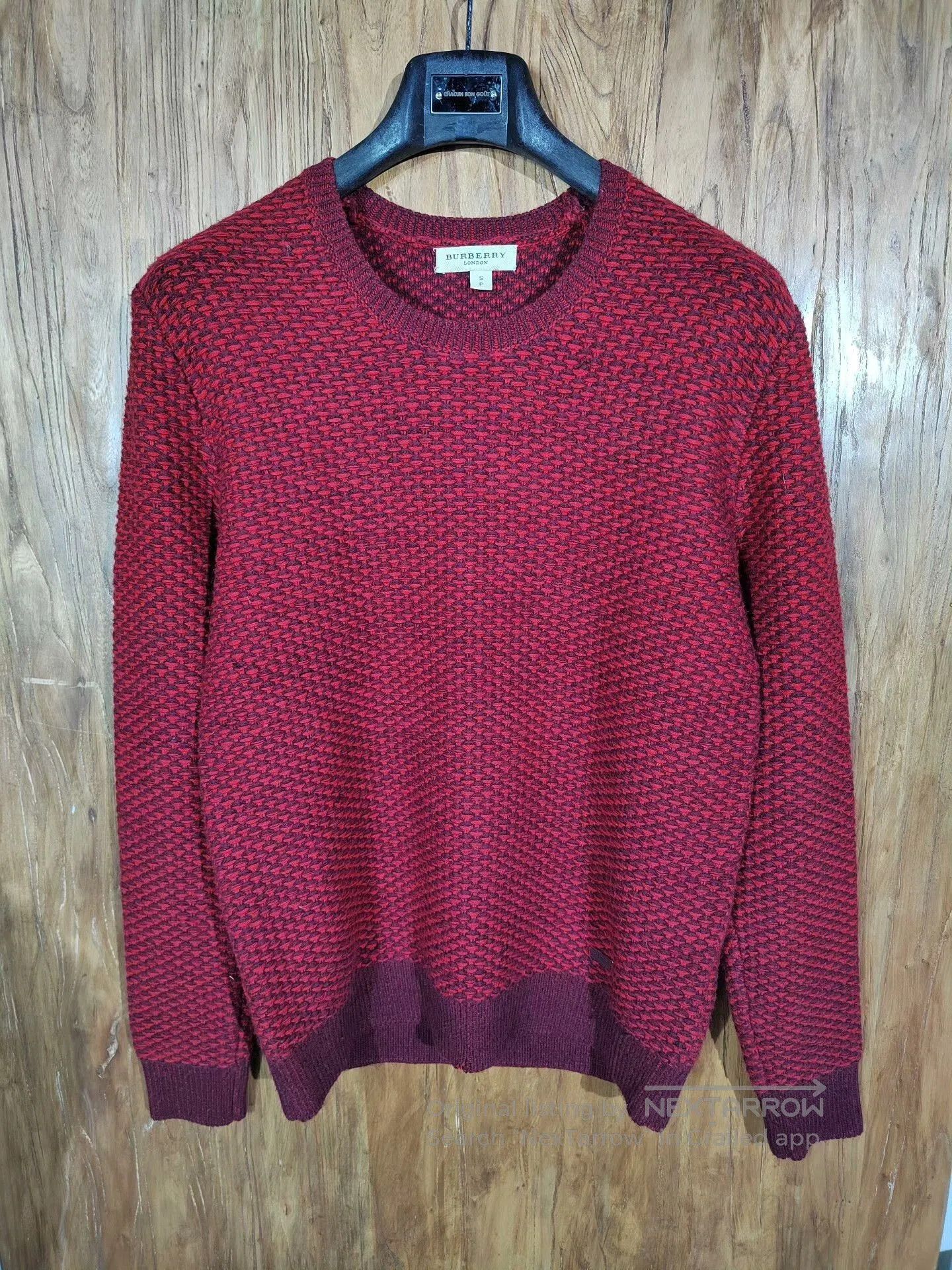 Burberry Burberry Men's Red Knit Sweater. Size US S / EU 44-46 / 1 - 1 Thumbnail
