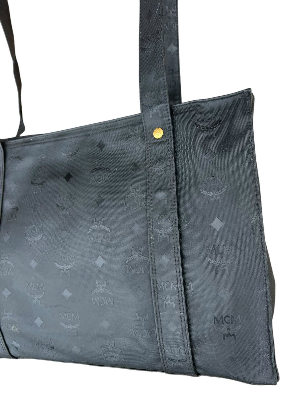 MCM Vintage MCM Handmade Germany Black Monogram Tote Bag Size ONE SIZE - 9 Thumbnail