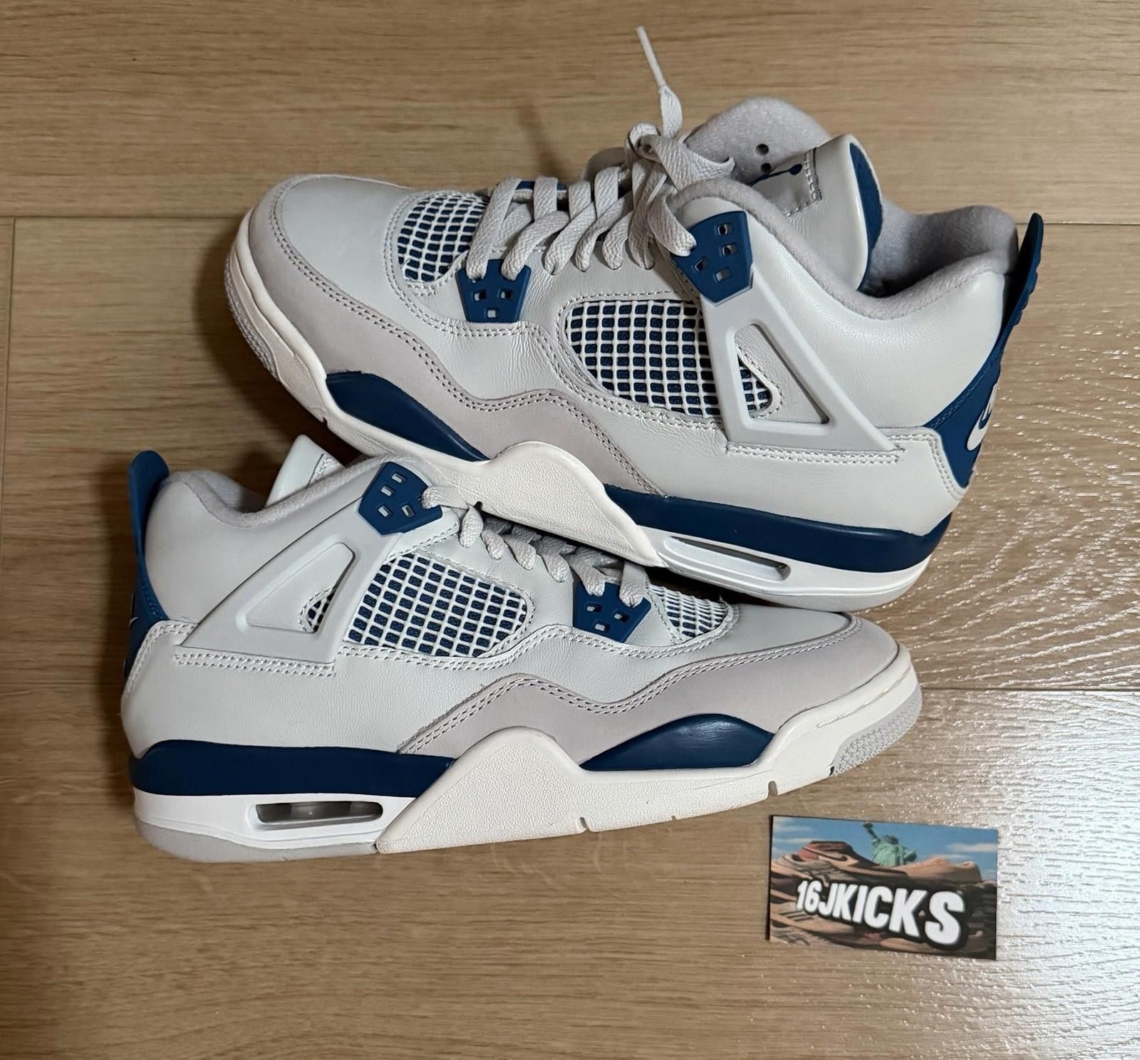 Size 7Y - Air Jordan 4 Retro Military Industrial Blue - (GS 