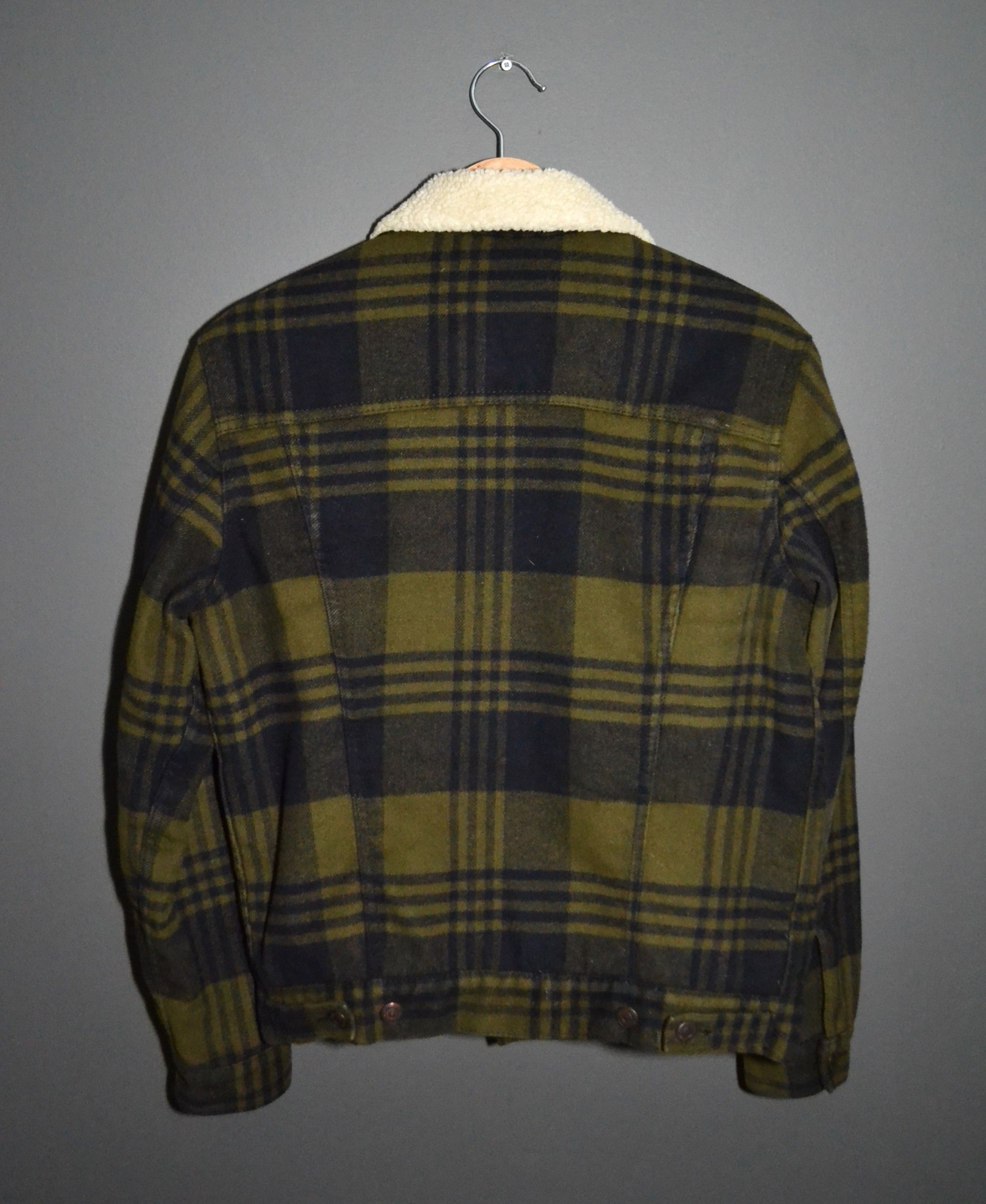 Levi's Levi's Sherpa Trucker Jacket Green Small Check Size US S / EU 44-46 / 1 - 7 Thumbnail