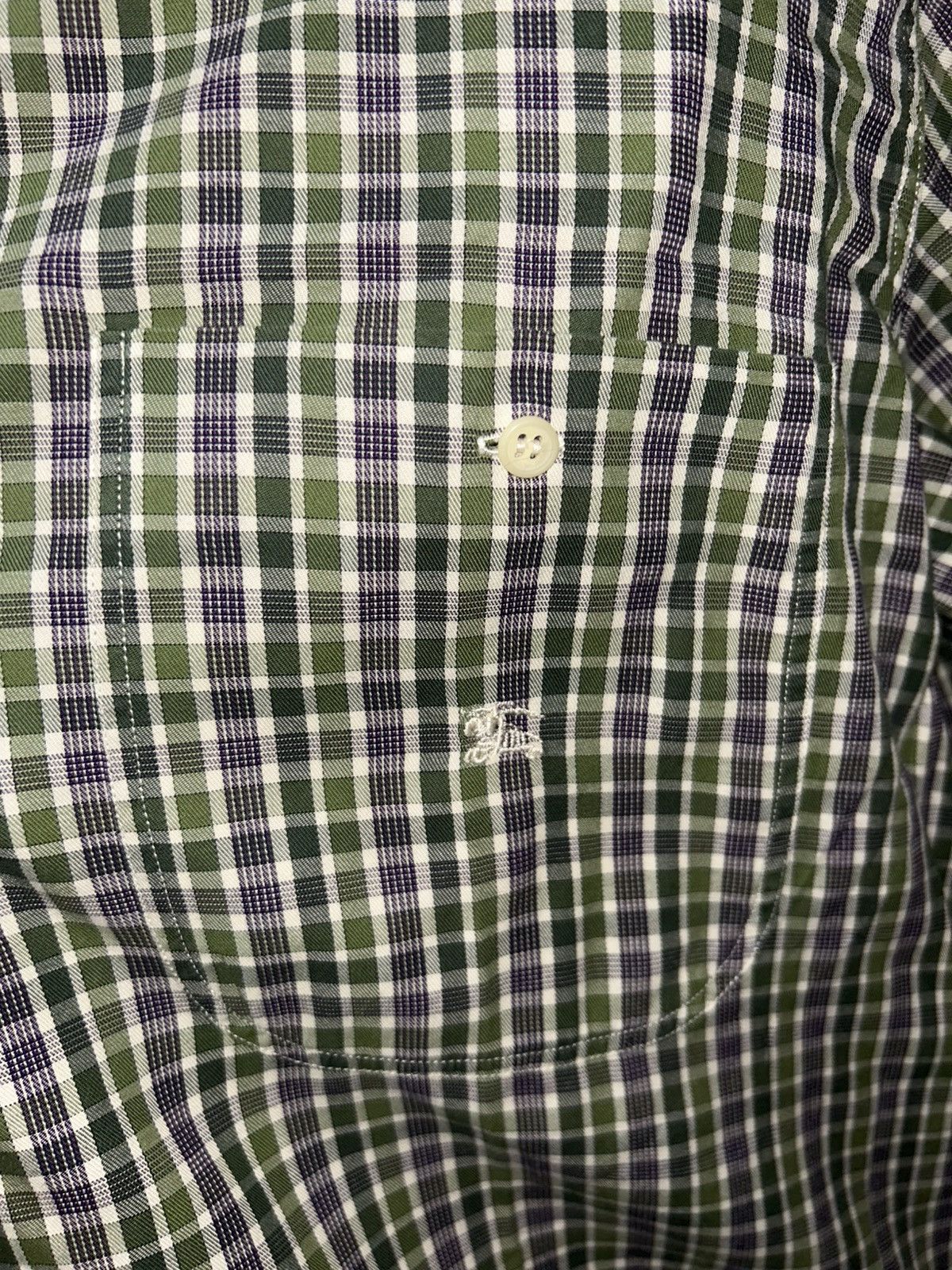 Burberry Vintage Burberrys of London Men's Green Button Down Shirt Size US M / EU 48-50 / 2 - 4 Thumbnail