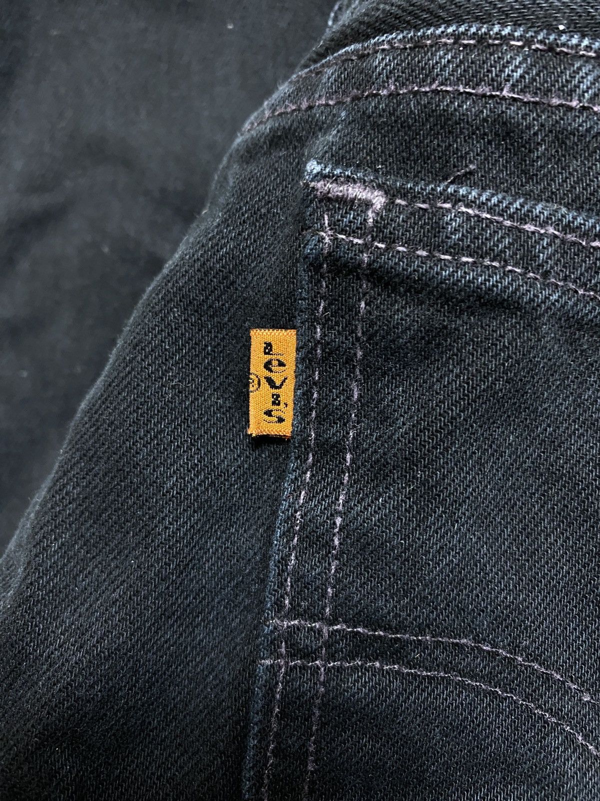 Levi's × Vintage Levi’s 615 Strauss black denim 90s orange tab streetwear Size US 38 / EU 54 - 4 Thumbnail