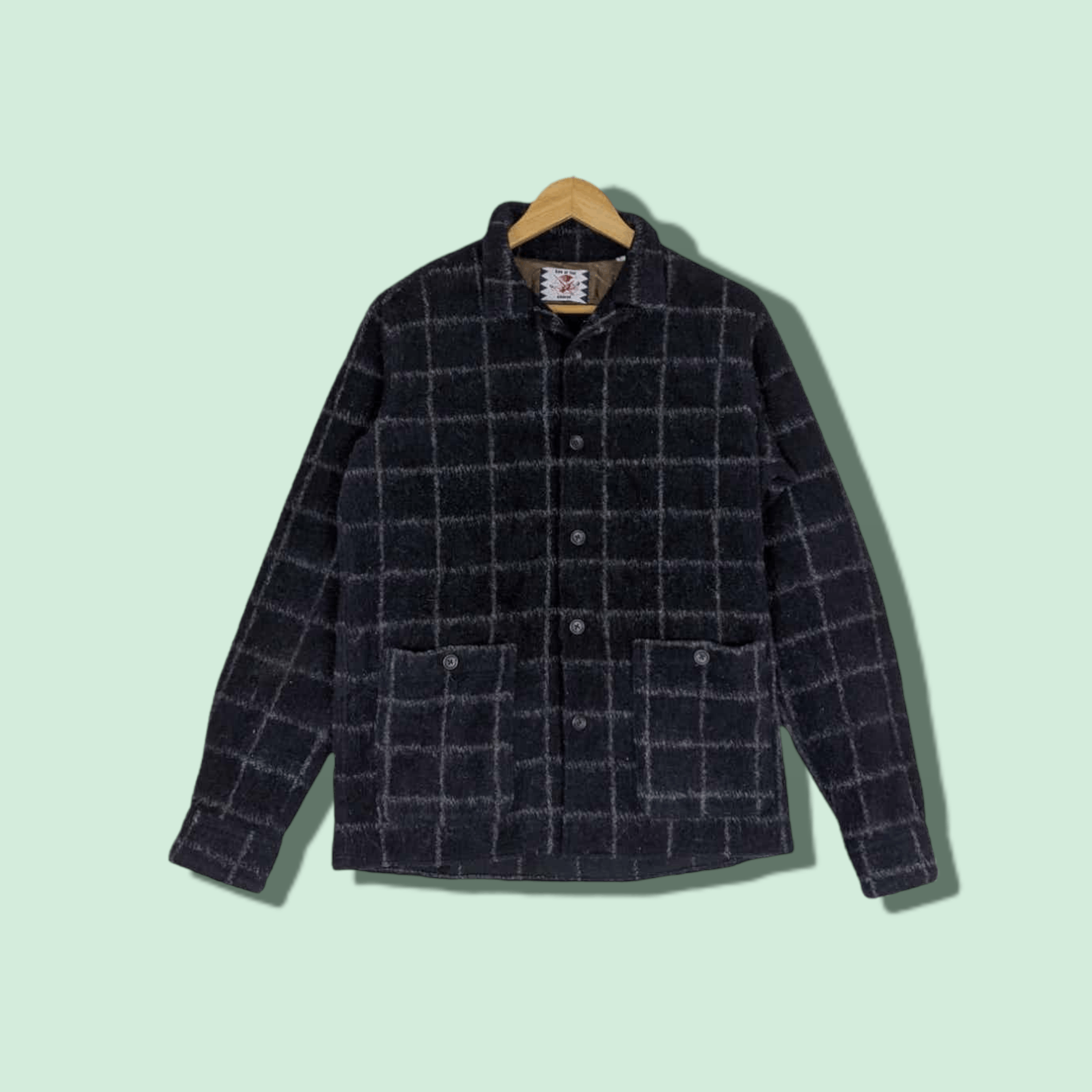 Japanese Brand Japan SON OF CHEESE Acrylic Button Up Flannel Jacket Size US M / EU 48-50 / 2 - 1 Thumbnail