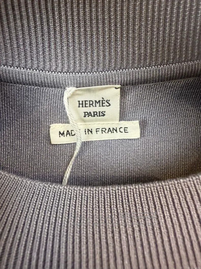 Hermes Hermes 2025 Spring/Summer Women's Short Sleeve Knit Top Bl Size S / US 4 / IT 40 - 3 Thumbnail