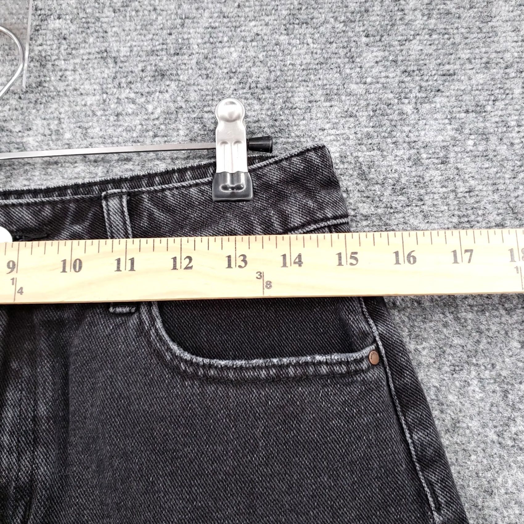 Pacsun PacSun Skirt Womens Black 27 Distressed Denim A Line Mini Dark Wash Jean Zip Fly Size 27" / US 4 / IT 40 - 4 Thumbnail