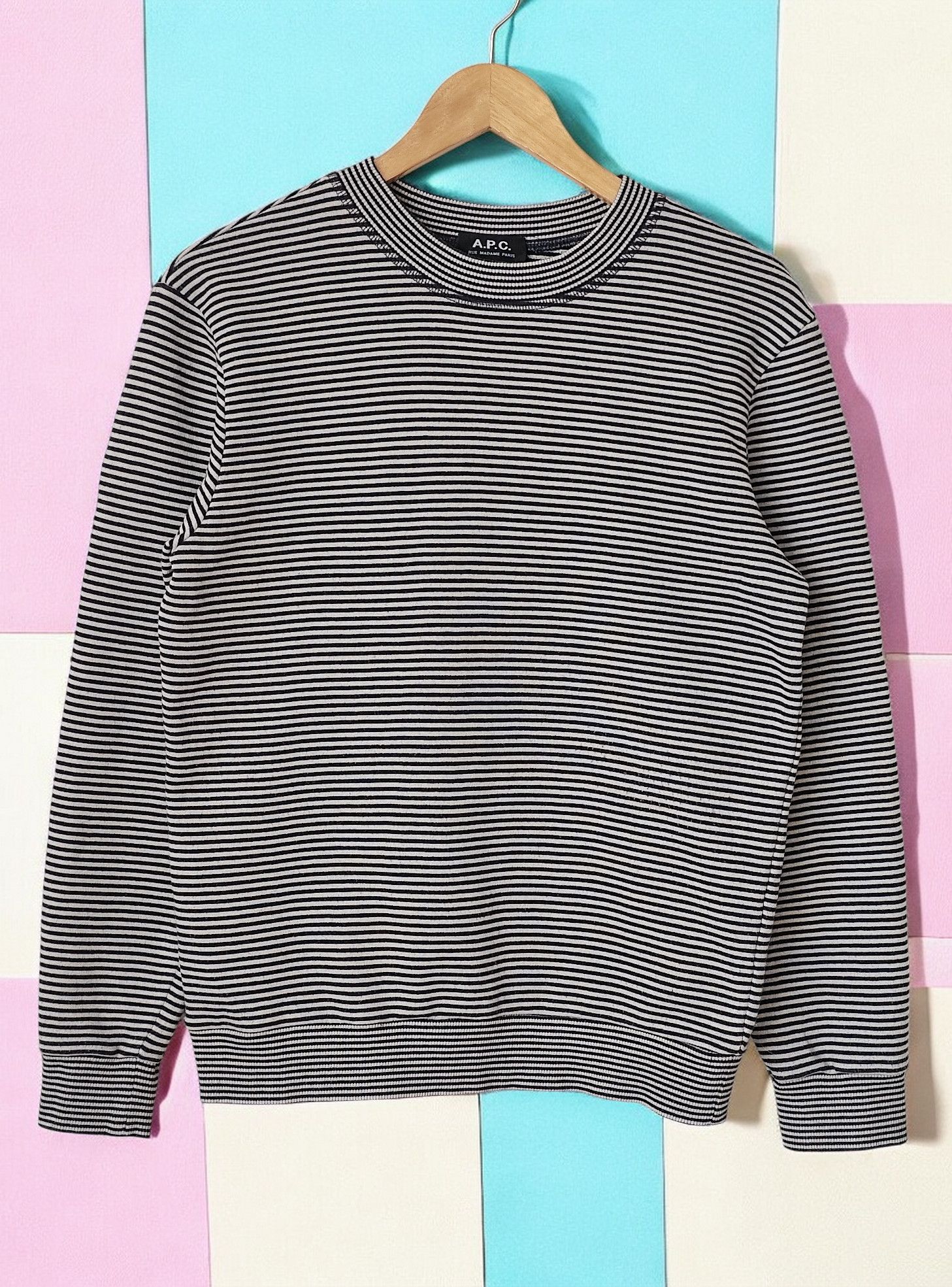 A.P.C. APC Striped Sweatshirt Crewneck