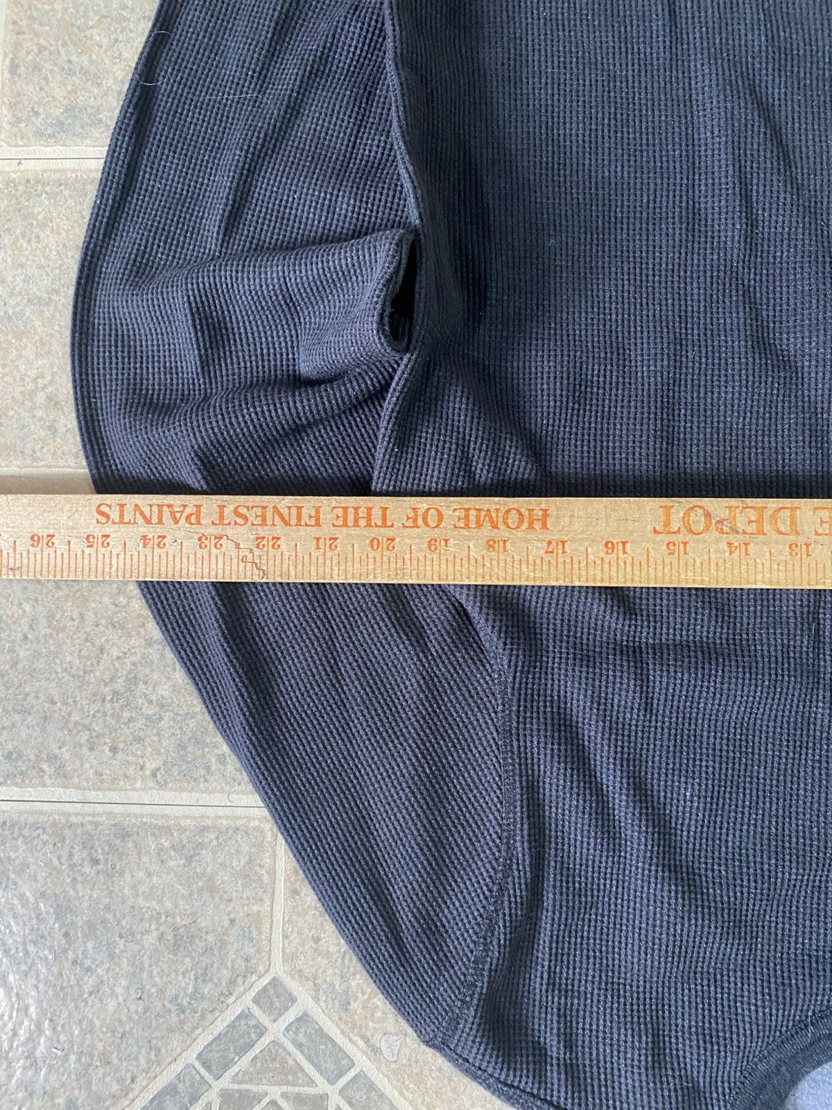 Other Vintage Y2K waffle knit thermal long sleeve Henley black Size US L / EU 52-54 / 3 - 4 Thumbnail