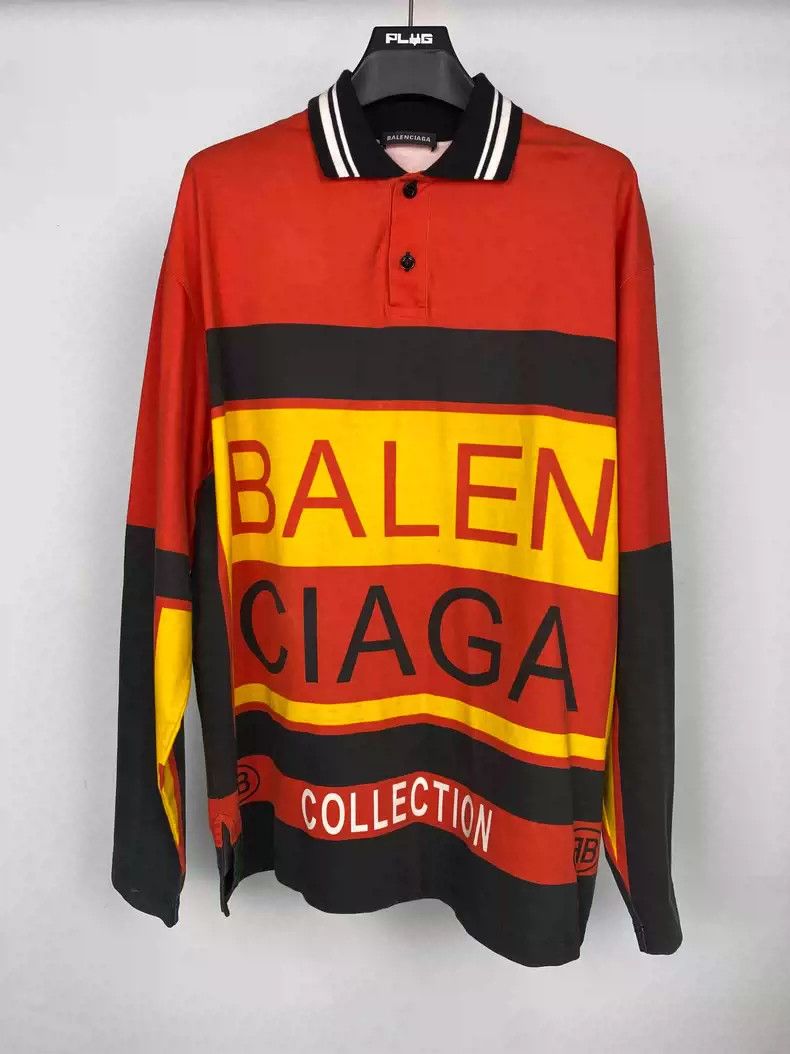 Balenciaga Balenciaga color blocked long sleeved polo shirt Grailed