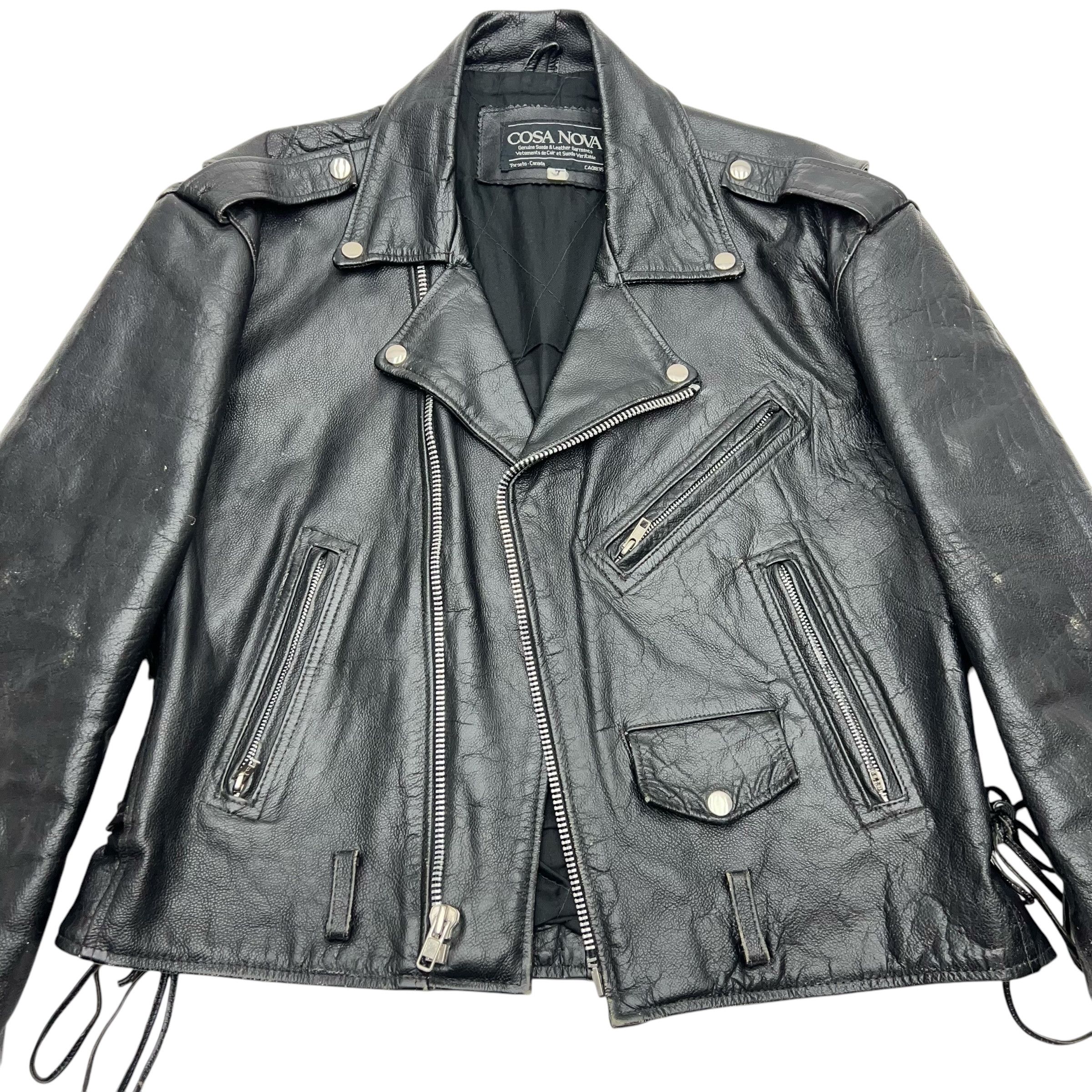 Cosa Nova × Vintage Vintage Cosa Nova Biker Leather Jacket Size US L / EU 52-54 / 3 - 2 Thumbnail