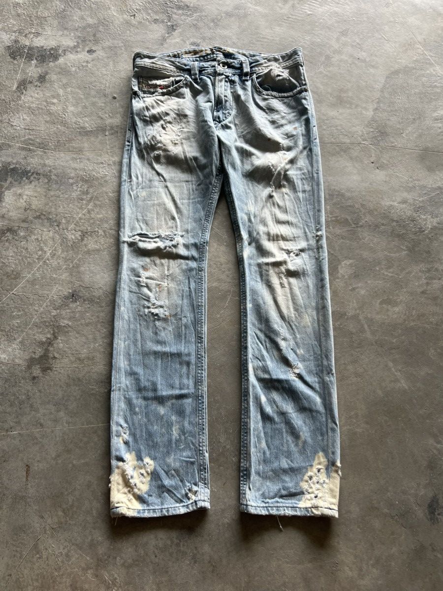 Diesel distressed diesel industry denim splatter bleach sick washed Size US 33 - 1 Thumbnail