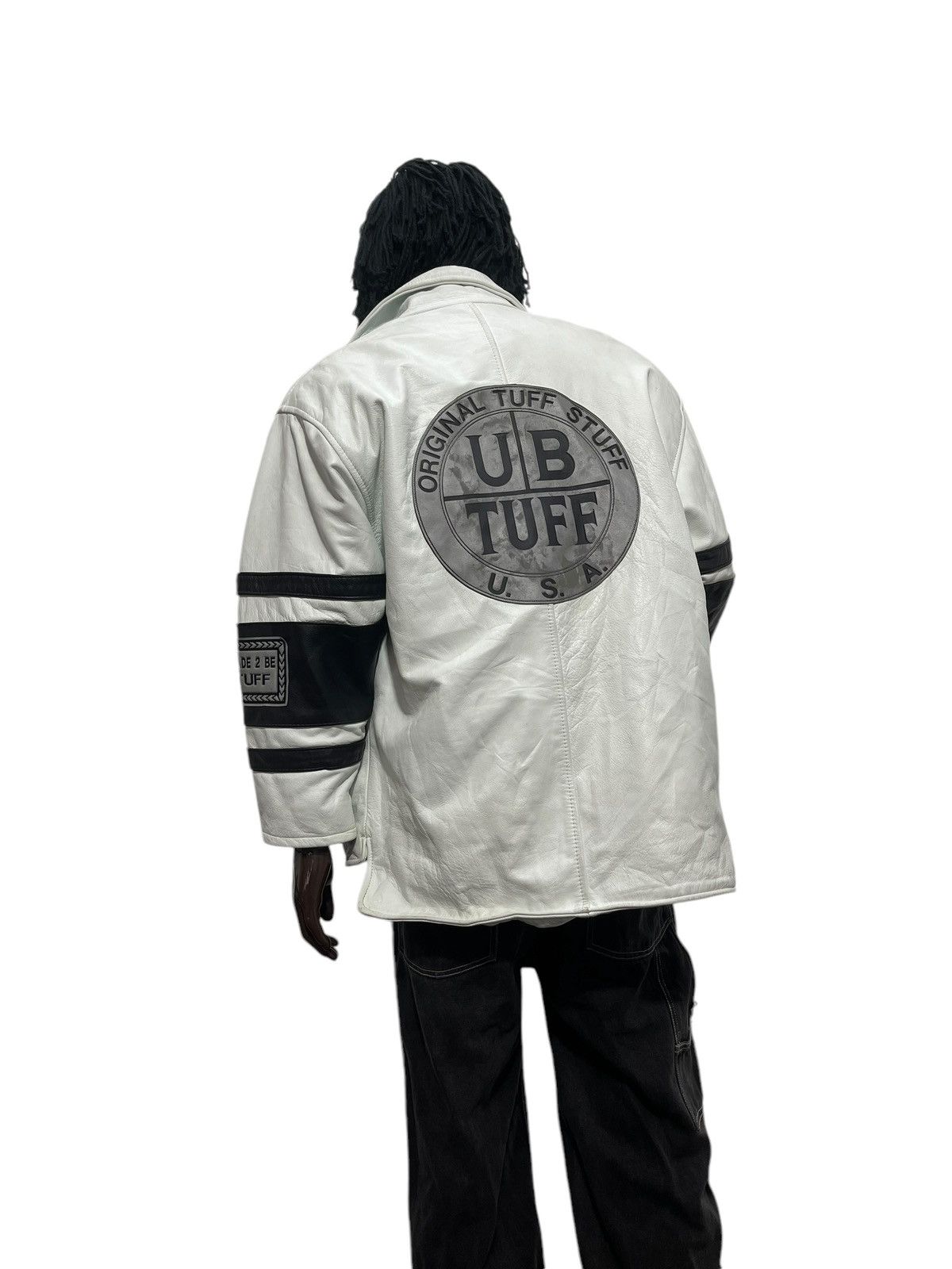 Rap Tees Rare Vtg 90s y2k UB Tuff Leather Jacket Hip Hop 6🟩5 Size US M / EU 48-50 / 2 - 5 Thumbnail