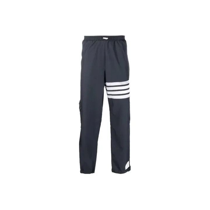Thom Browne Thom Browne Blue Knit Track Pants for Men Size US 34 / EU 50 - 1 Thumbnail