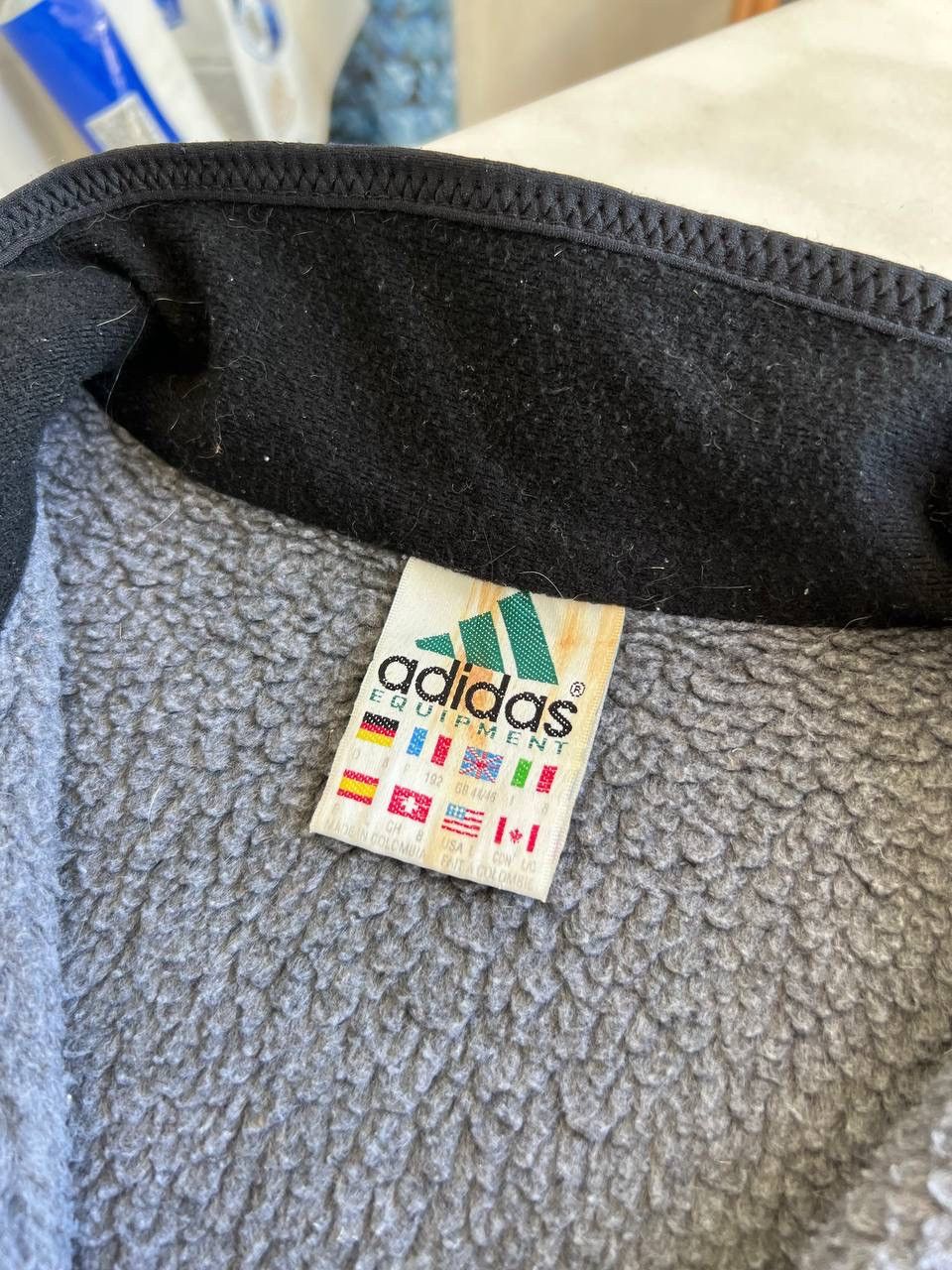 Adidas Vintage Adidas Equipment Fleece Light Jacket XL Gray 90s Zip Size US XL / EU 56 / 4 - 4 Thumbnail