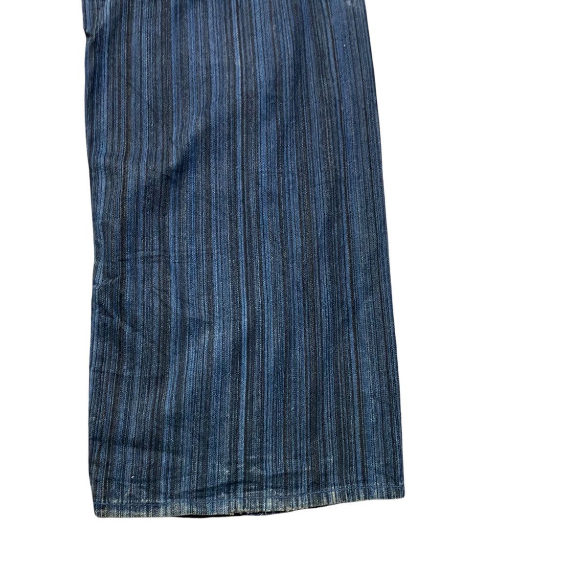 Japanese Brand Japanese Brand OPEN DICH Pinstripe Denim Baggy Jeans Size US 33 - 15 Thumbnail