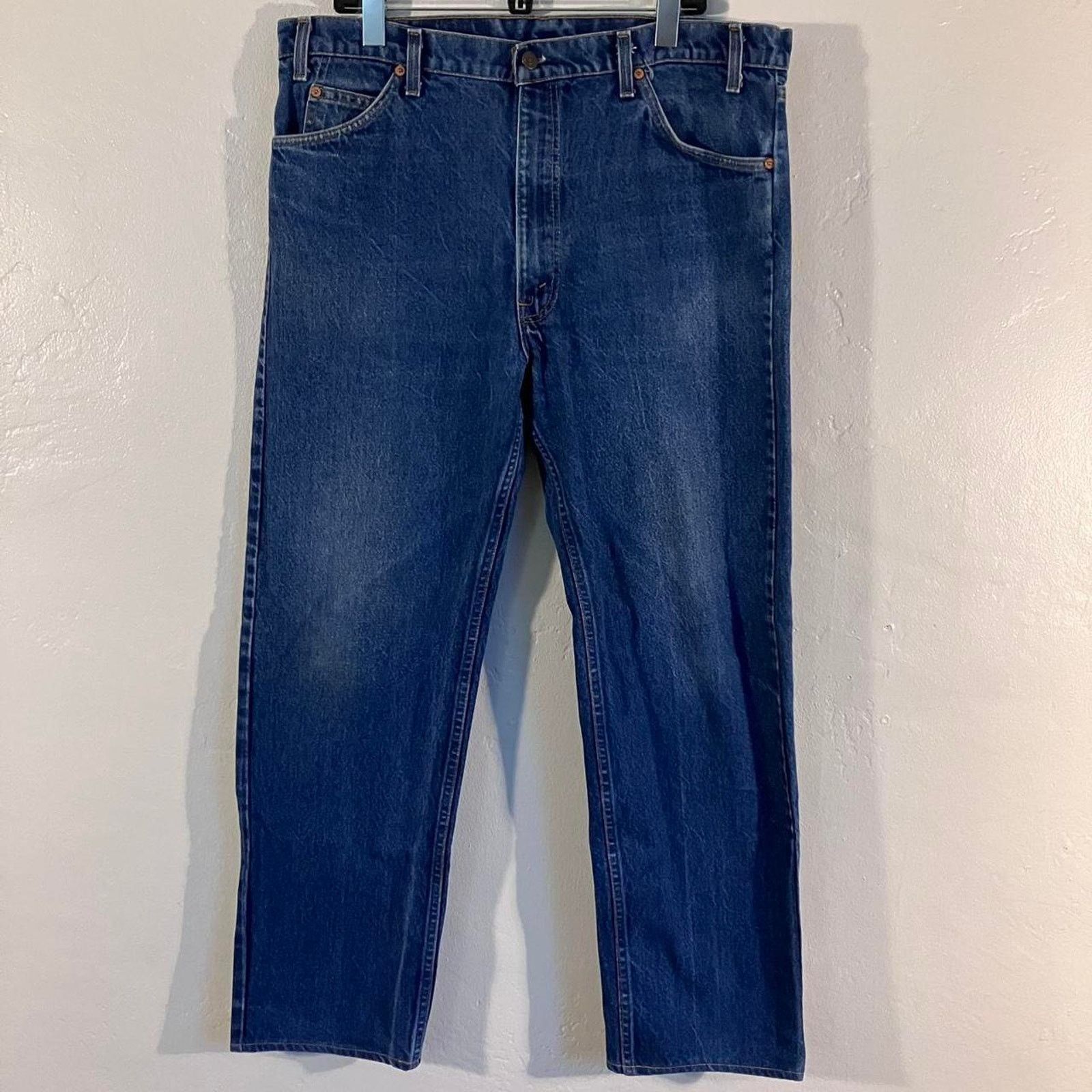 Levi's × Vintage Vintage 80s Levi’s Orange Tab 505 Dark Wash Denim Jeans Size US 40 / EU 56 - 1 Thumbnail