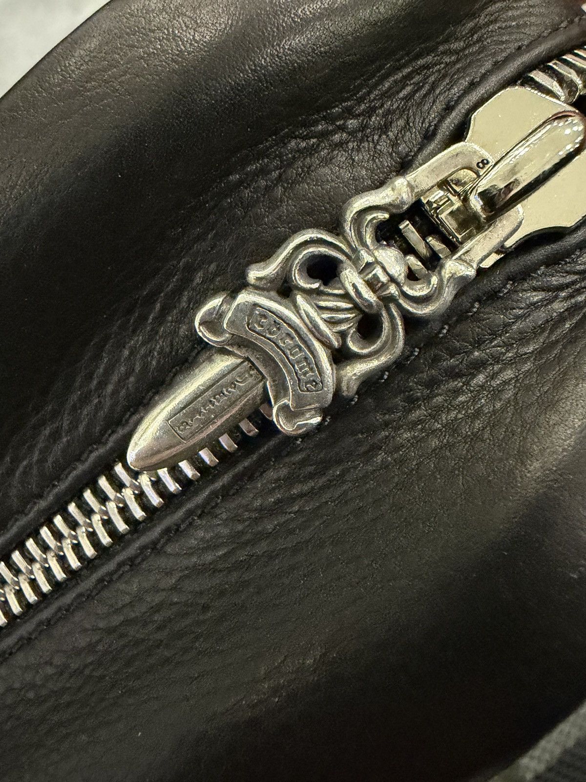 Chrome Hearts Chrome Hearts Taka Mini Black Leather Triple Cross Patch Size ONE SIZE - 6 Thumbnail