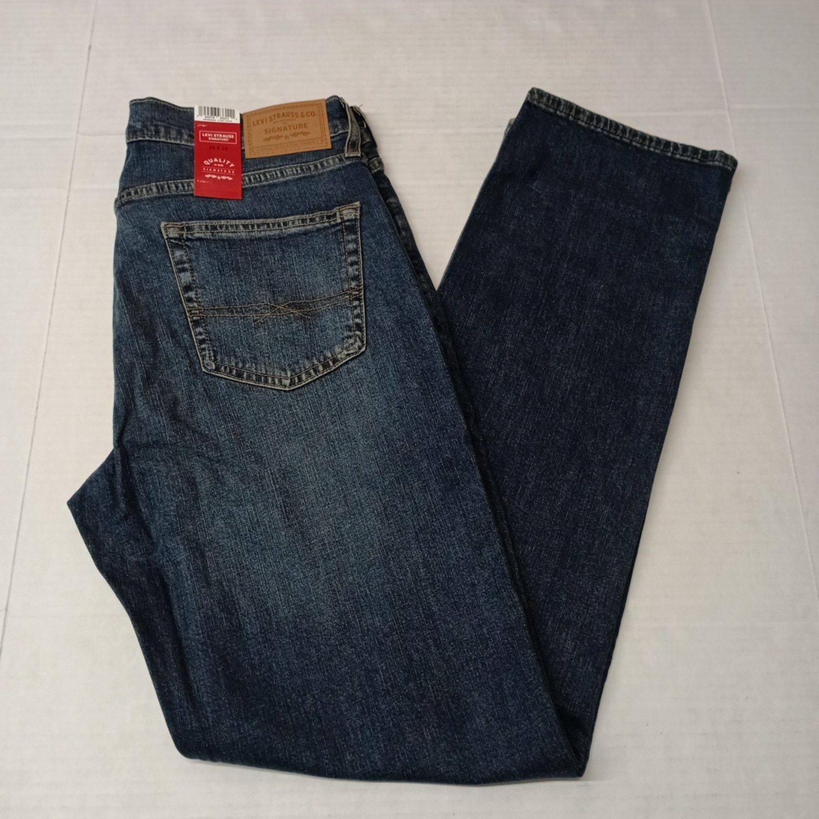 Levi's Signature Levi Straight Jeans Men's 34x34 Blue Ultimate Flex Size US 34 / EU 50 - 1 Thumbnail