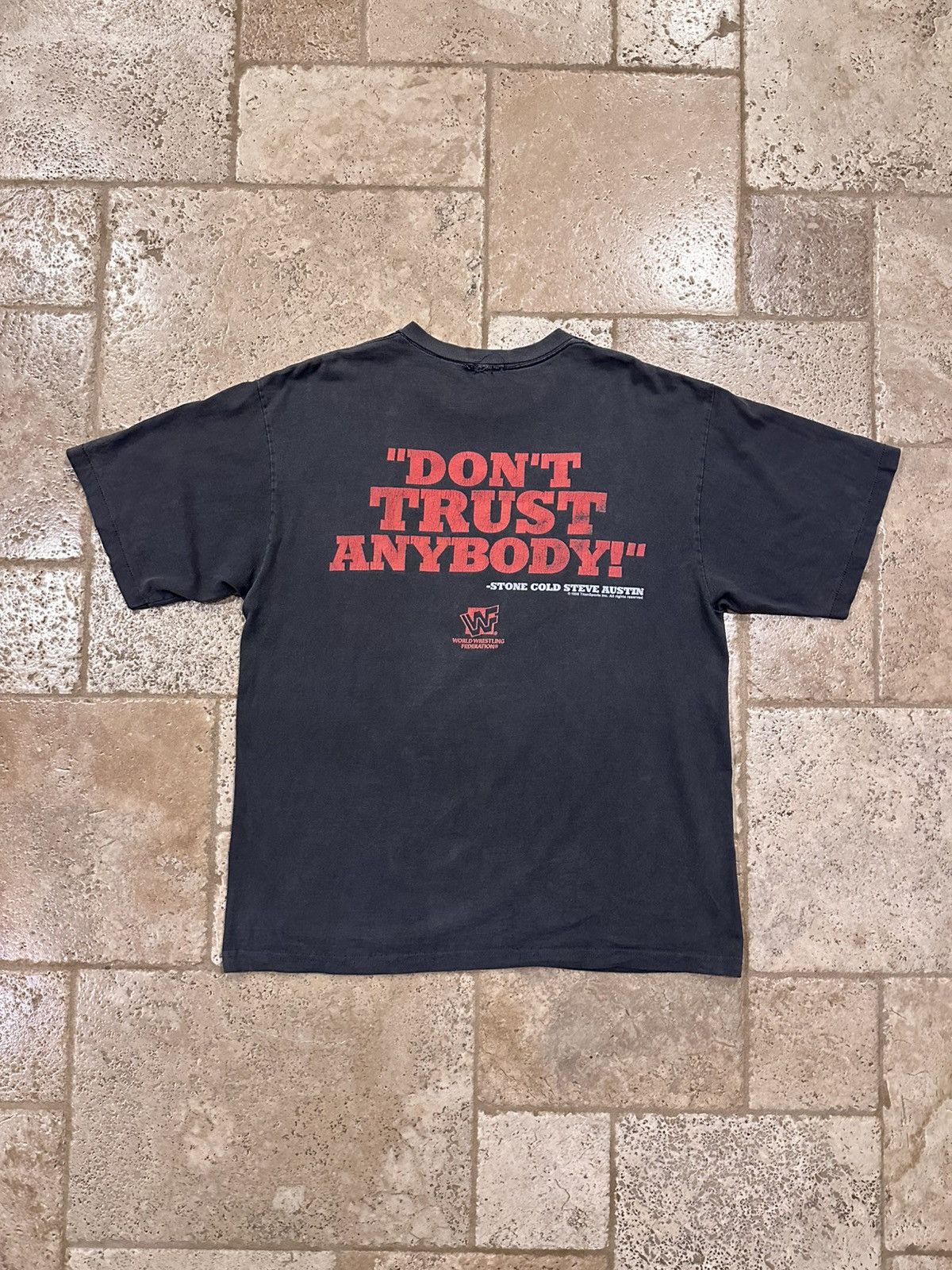 Vintage Vintage Stone Cold Steve Austin Don’t Trust Anybody WWF Tee Size US XL / EU 56 / 4 - 9 Thumbnail