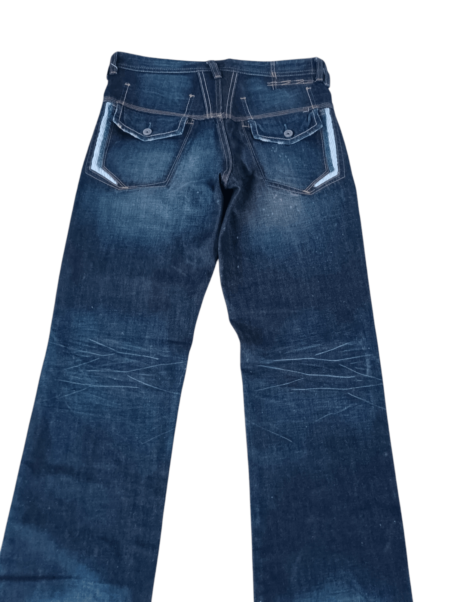 Marithe + Francois Girbaud × Vintage RARE 🔥 Marithe Francois Girbaud Whiskers Faded Denim Size US 32 / EU 48 - 9 Thumbnail