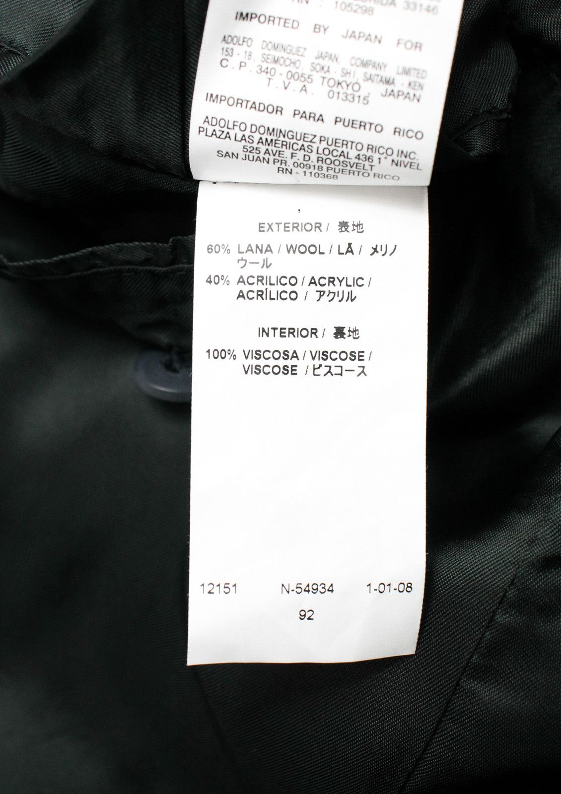 Adolfo Dominguez ADOLFO DOMINGUEZ Coat Men's (EU) 50 Wool Blend Houndstooth Size US L / EU 52-54 / 3 - 10 Thumbnail