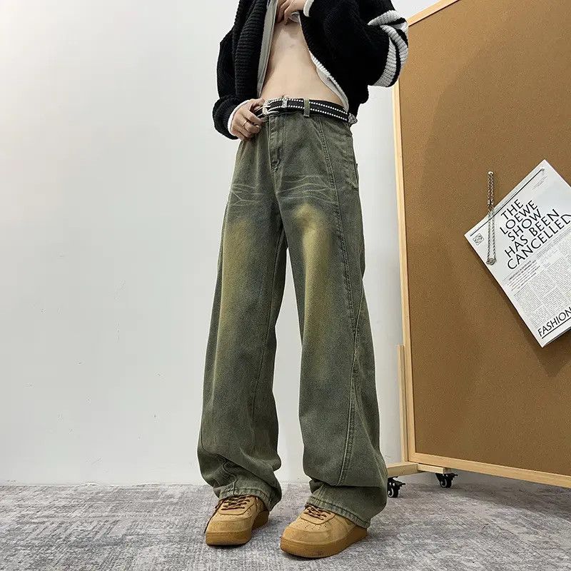 Japanese Brand Retro loose straight leg wide leg jeans Size US 32 / EU 48 - 6 Thumbnail